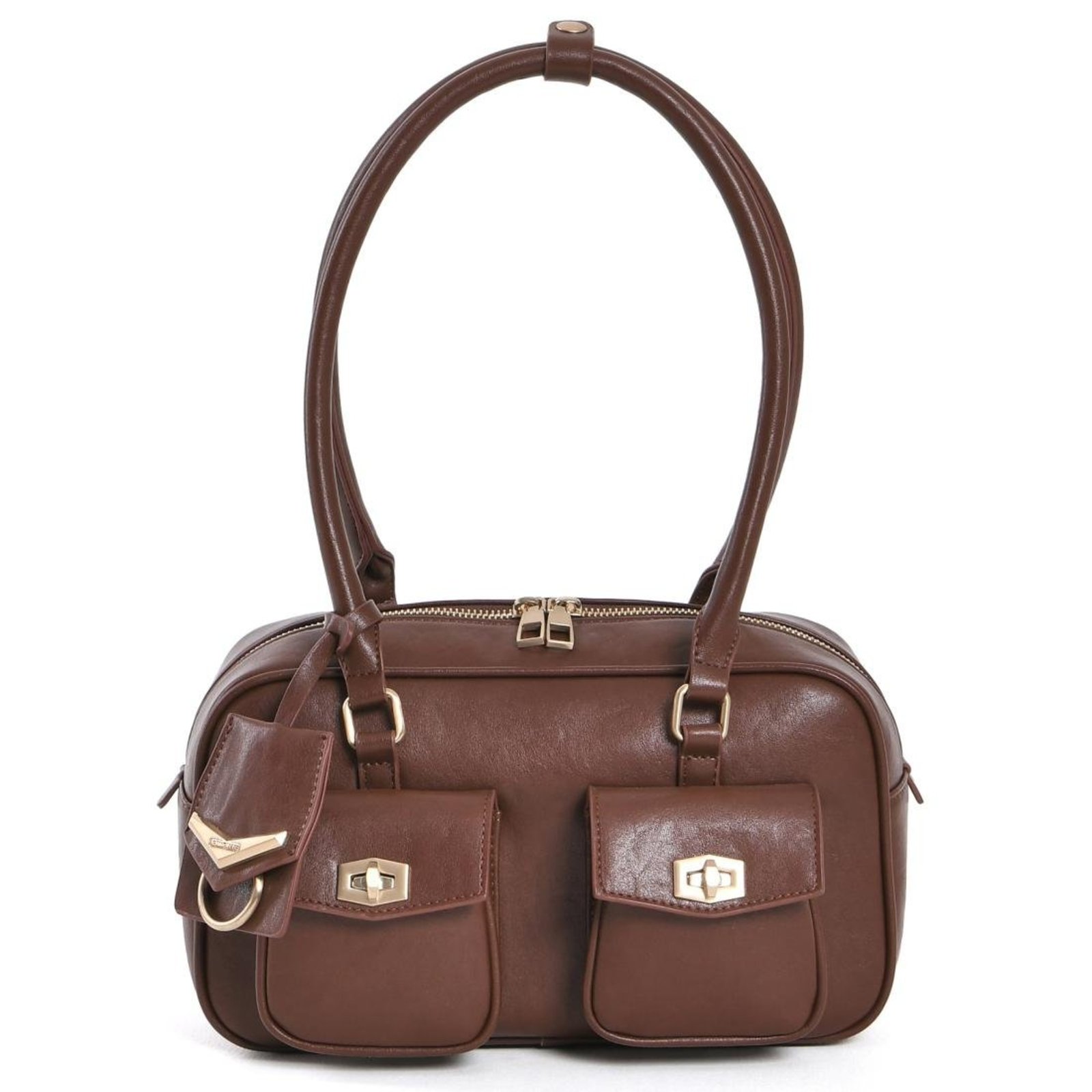 Bolsa Bowling Feminina Via Marte Caramelo