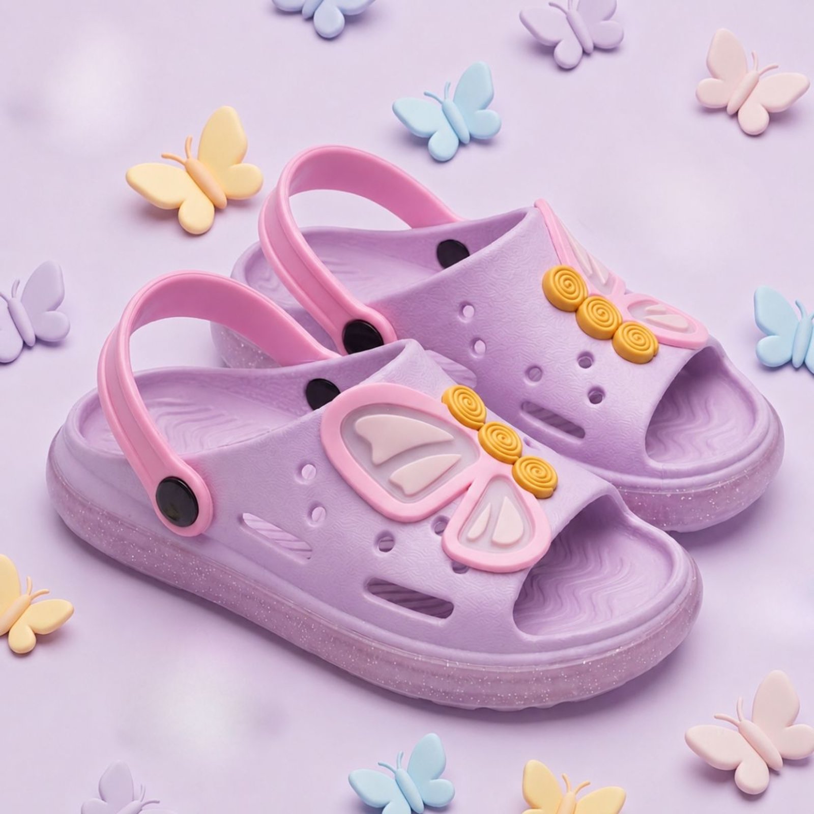 Infantil - Papete Slide Borboleta Fofinha Confortável Menina