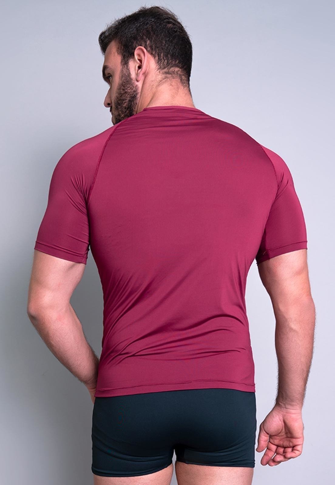 Vista 3 Camisa Térmica Masculina MVB Modas Manga Curta Segunda Pele Proteção Uv preto Mvb Modas preto