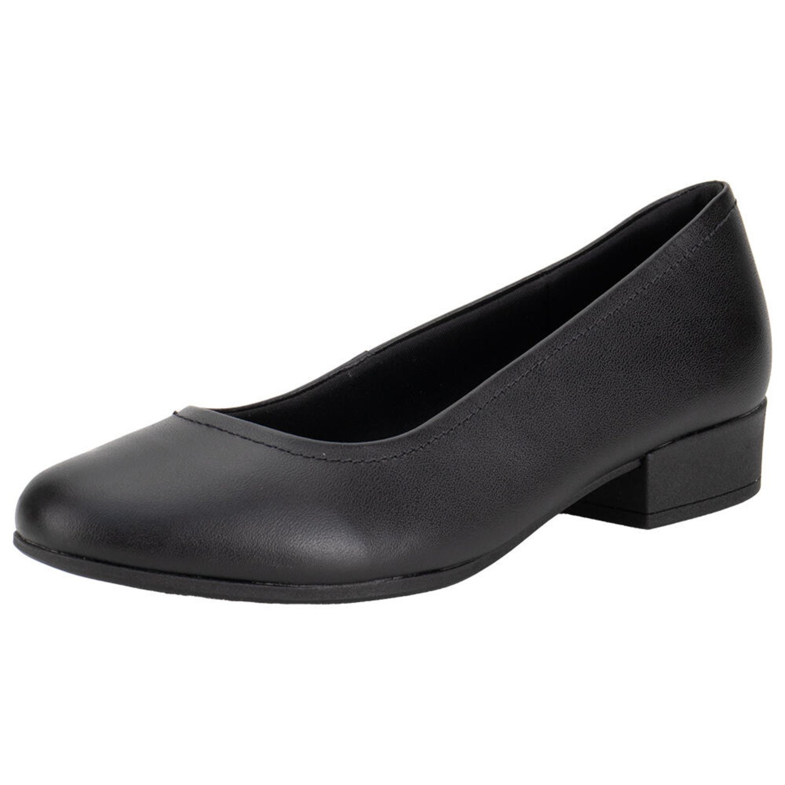 Sapato Feminino Salto Grosso Usaflex Uf04003 0944003 Preto