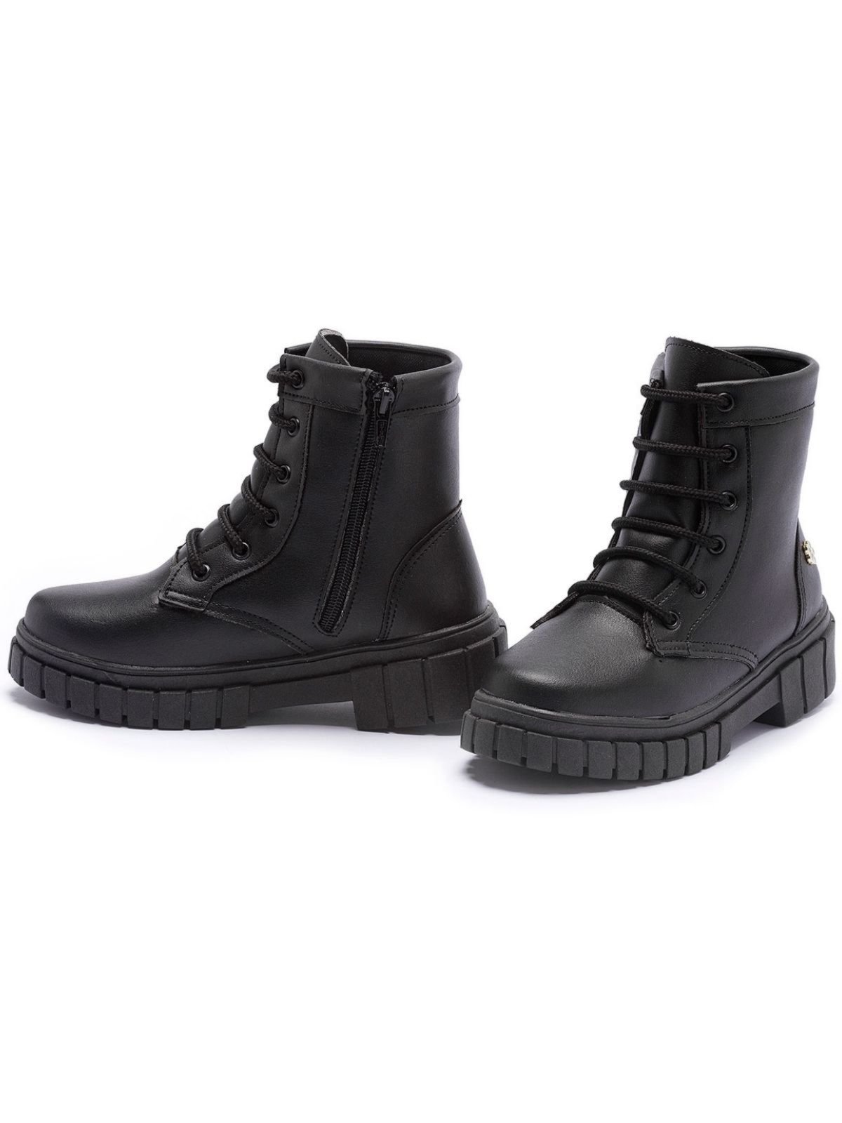 Vista 3 Infantil - Coturno Feminino Casual Menina Tininha Tininha preto