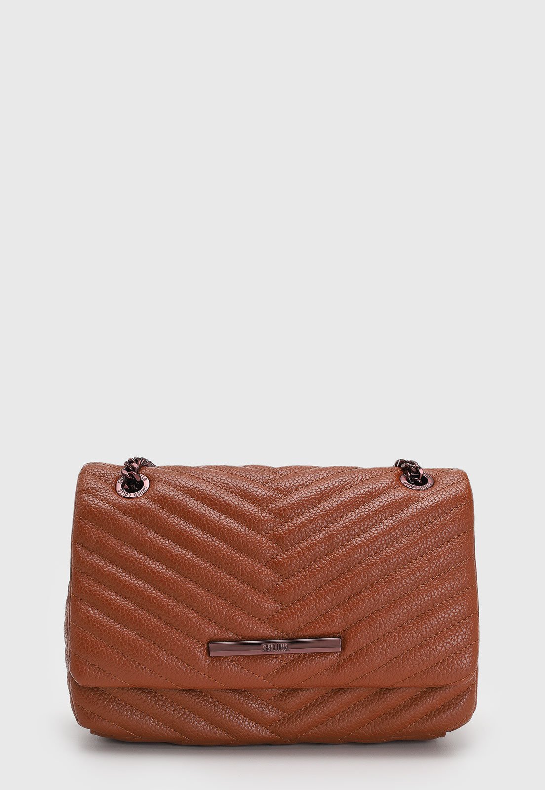 Bolsa Tiracolo Santa Lolla Alça Corrente Caramelo