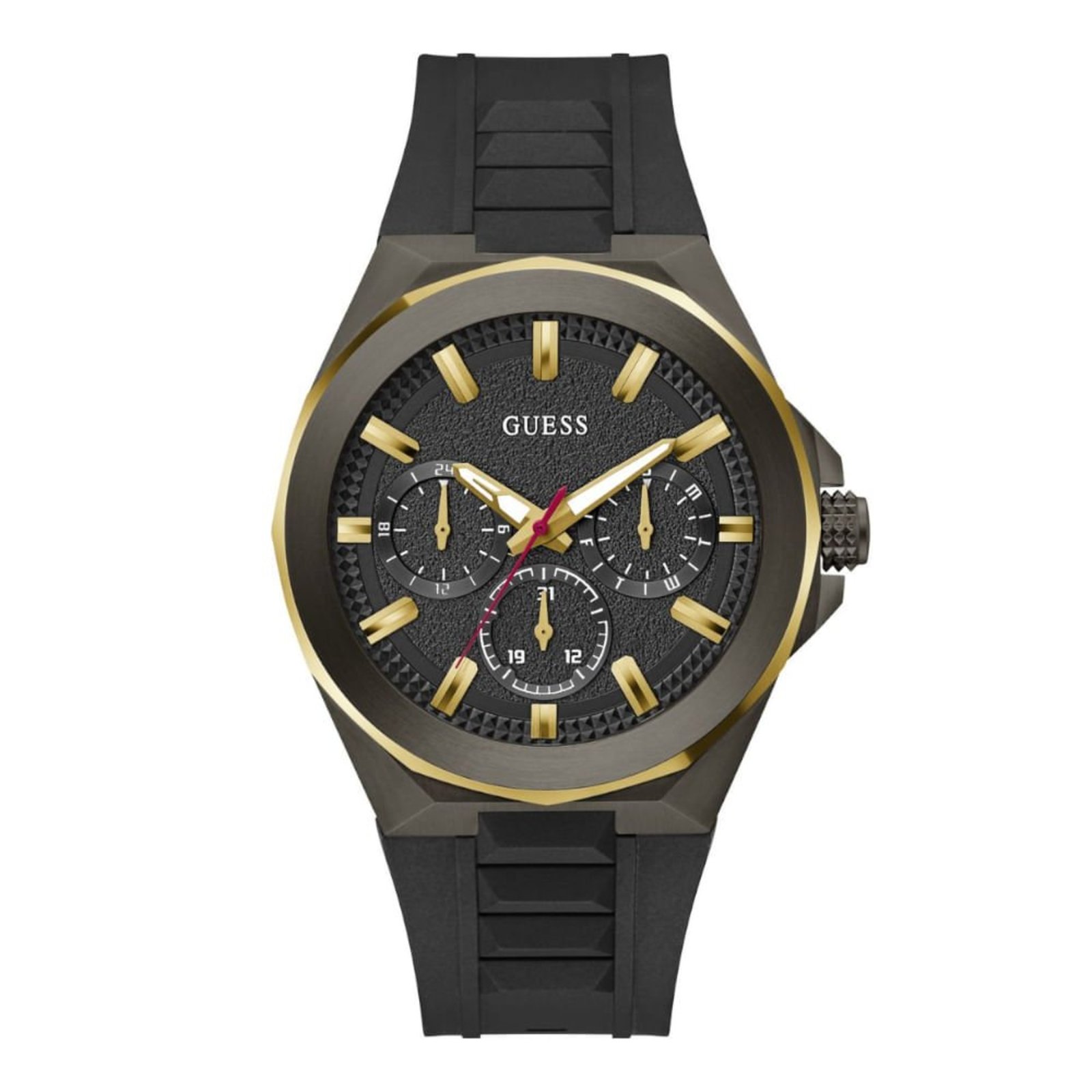 Relógio Guess Masculino Multifunção Esportivo Preto e Dourado Guess