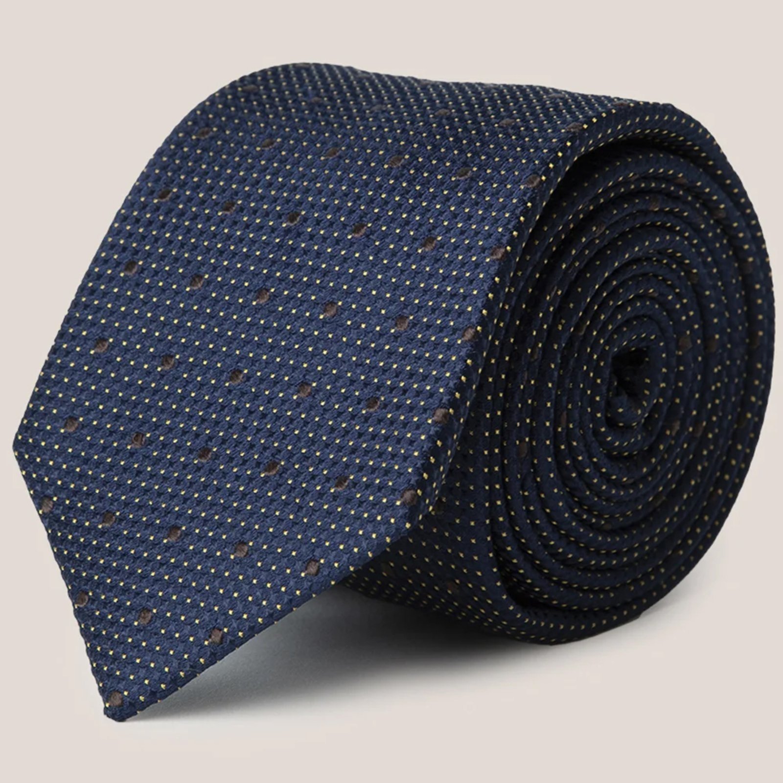Gravata de Seda Dudalina Maquinetada Pr27 Marinho Masculino