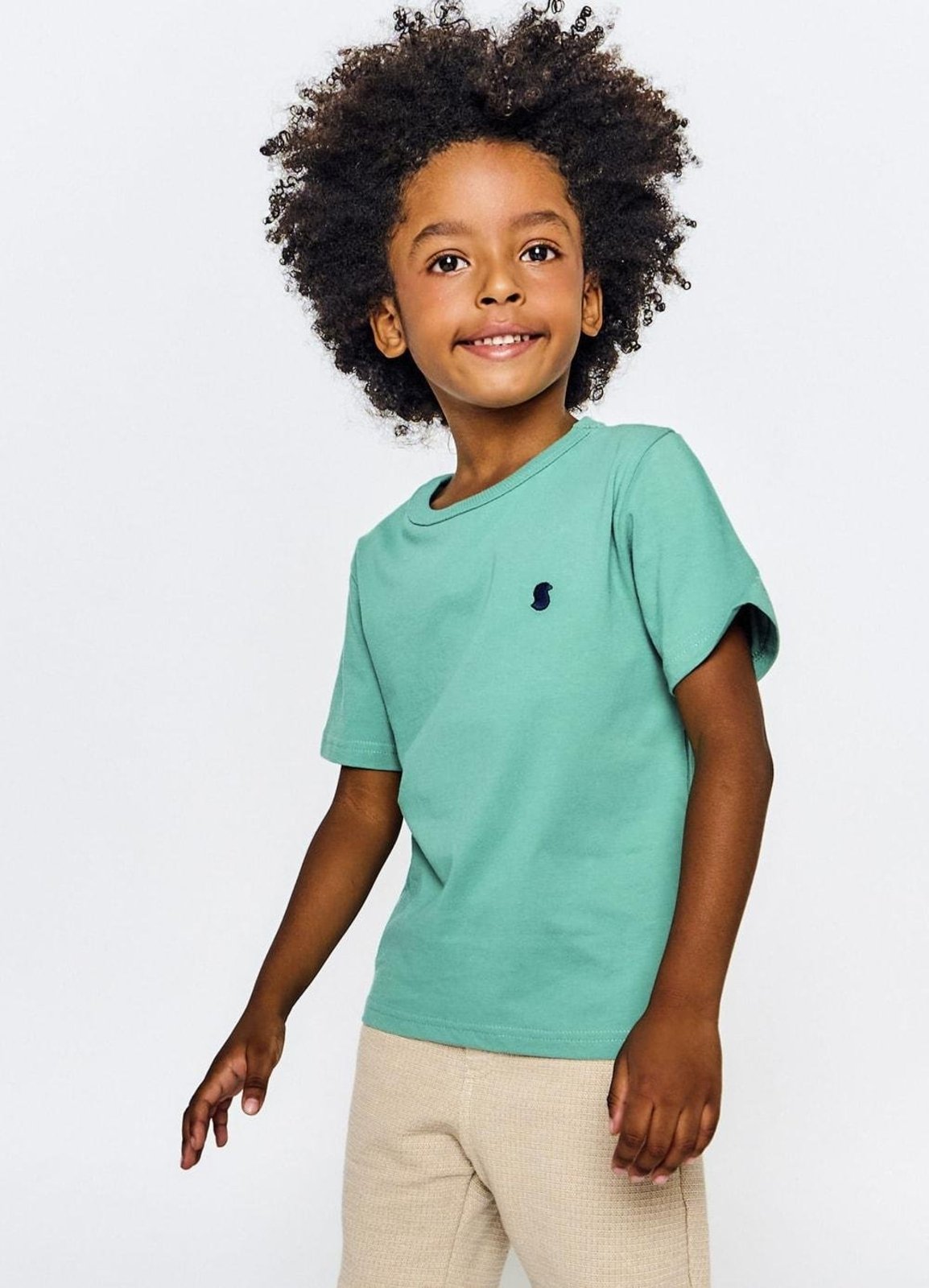 Infantil - Camiseta Menino Básico Alphabeto Verde