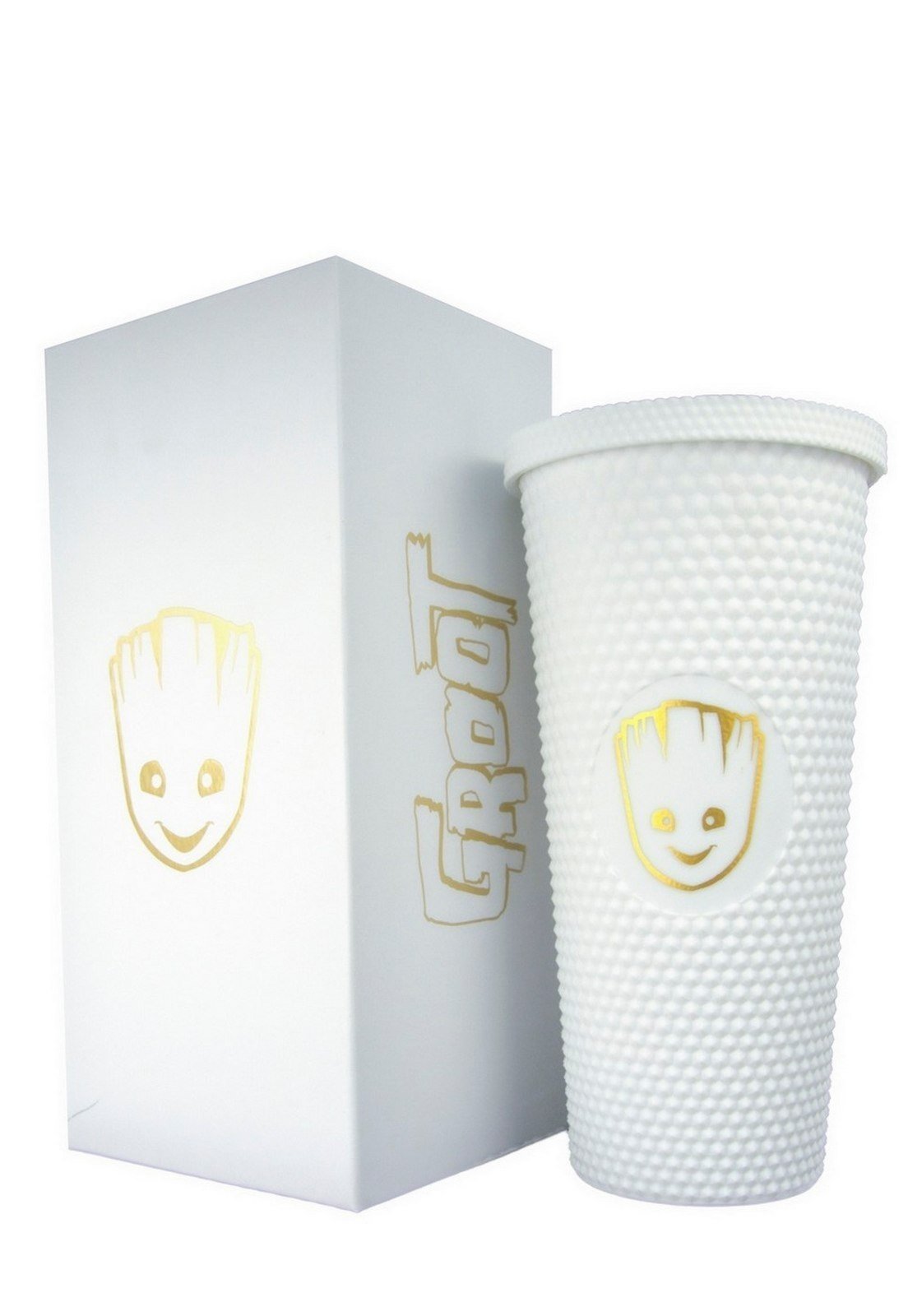 Copo Marvel Groot Stiff Com Canudo 710ml Resistente