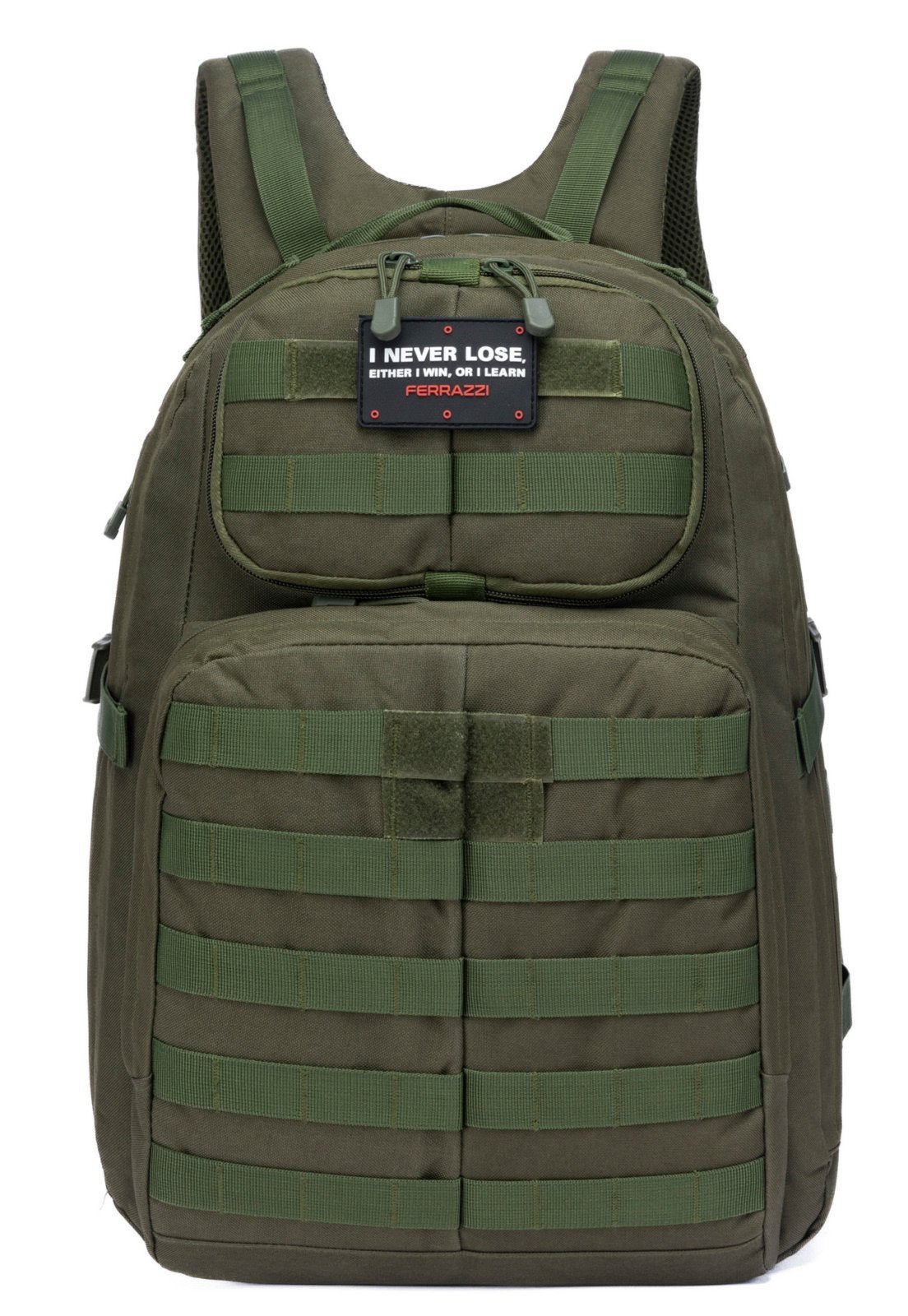 Vista 2 Mochila Viagem Notebook Camping Resistente Bolsa Tática Militar Ferrazzi verde militar Ferrazzi verde militar