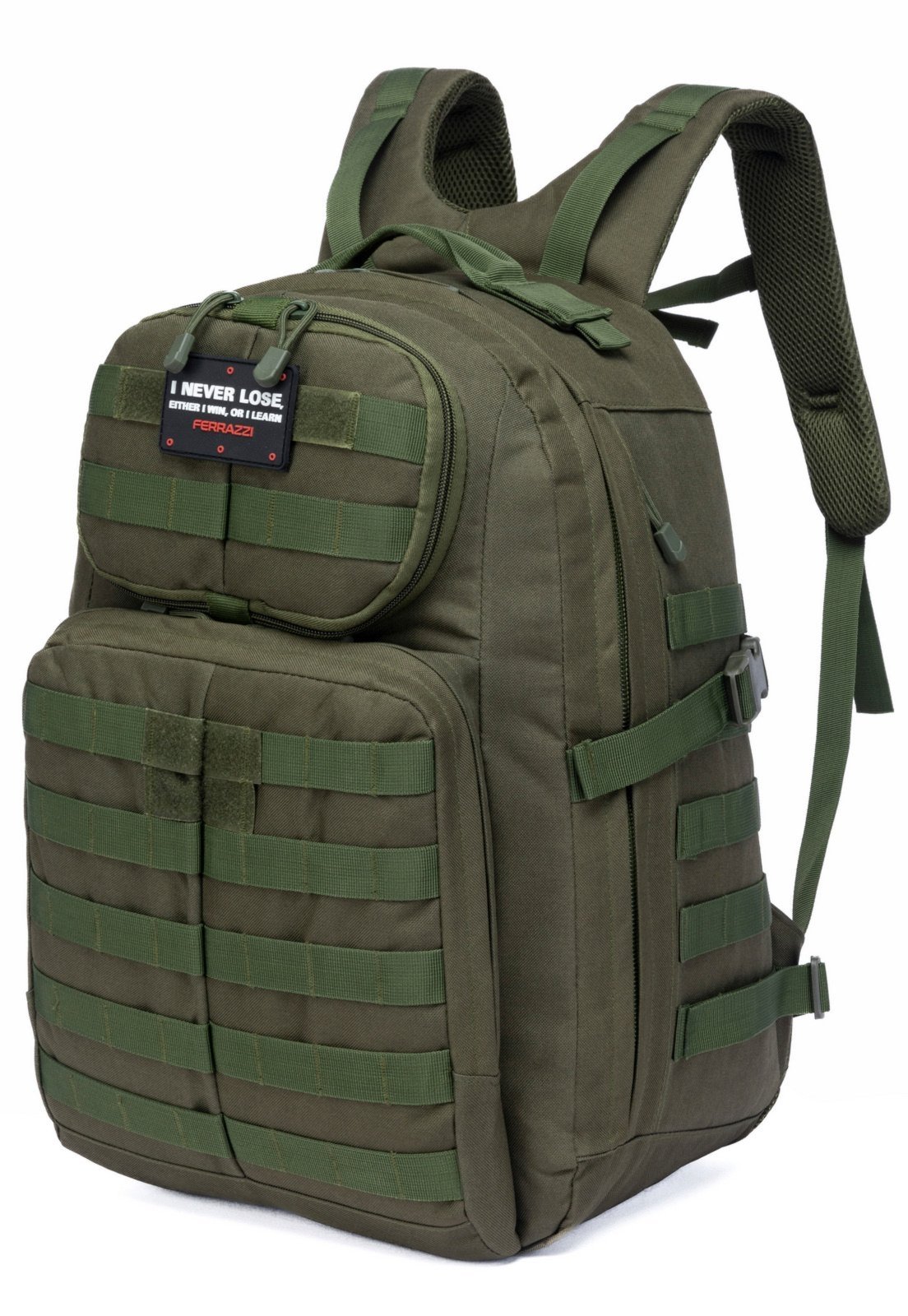Vista 3 Mochila Viagem Notebook Camping Resistente Bolsa Tática Militar Ferrazzi verde militar Ferrazzi verde militar