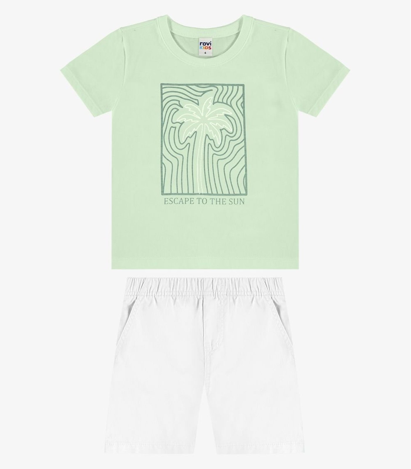 Infantil - Conjunto Camiseta Com Bermuda Rovi Verde