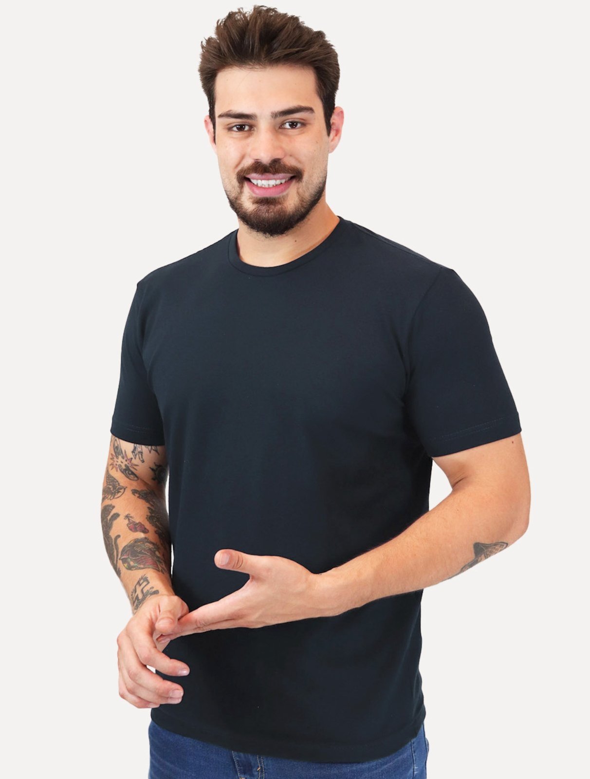 Camiseta King & Joe Masculina Cotton Premium Flex Azul Marinho
