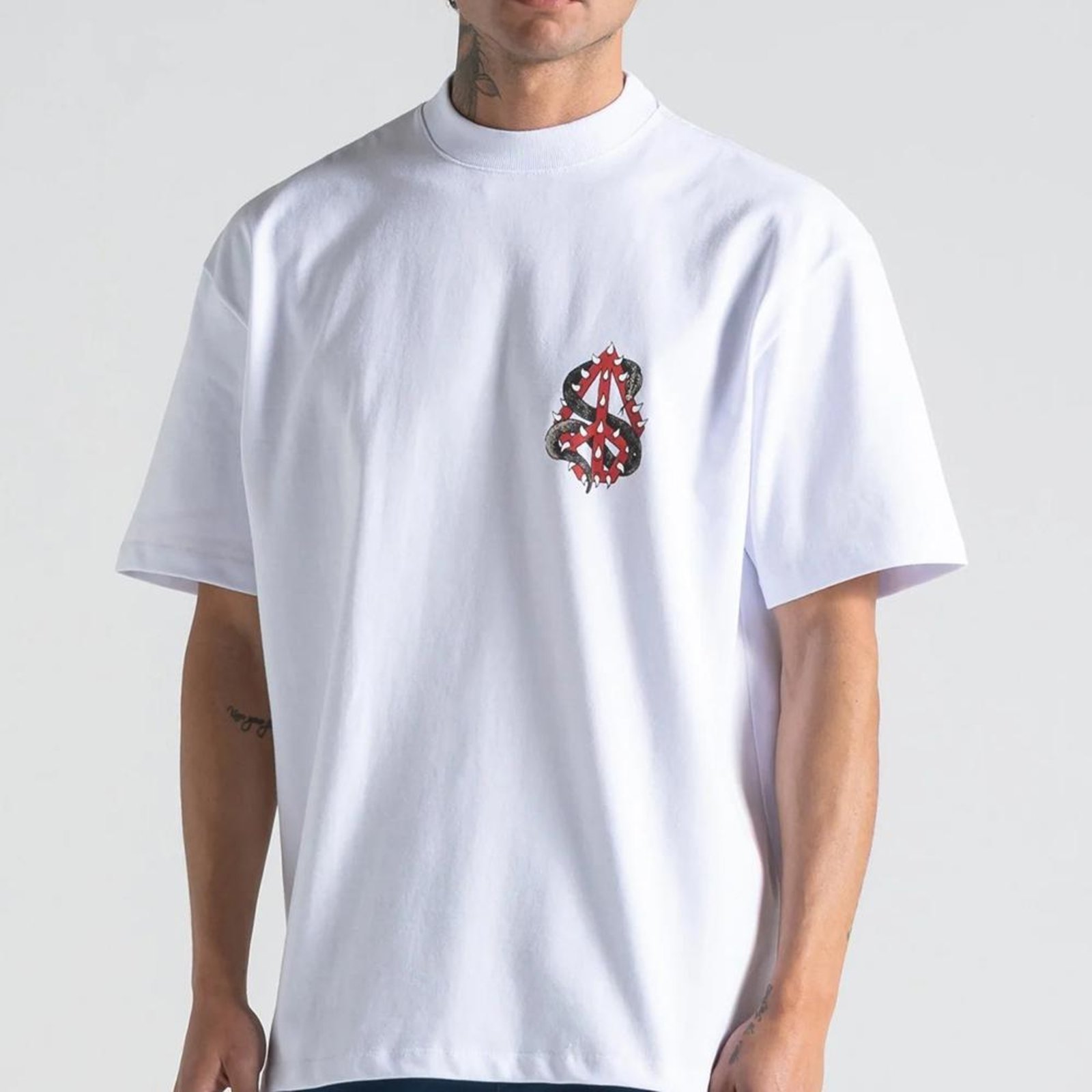 Camiseta Volcom Comfort Snake Peace SM26 Masculina Branco