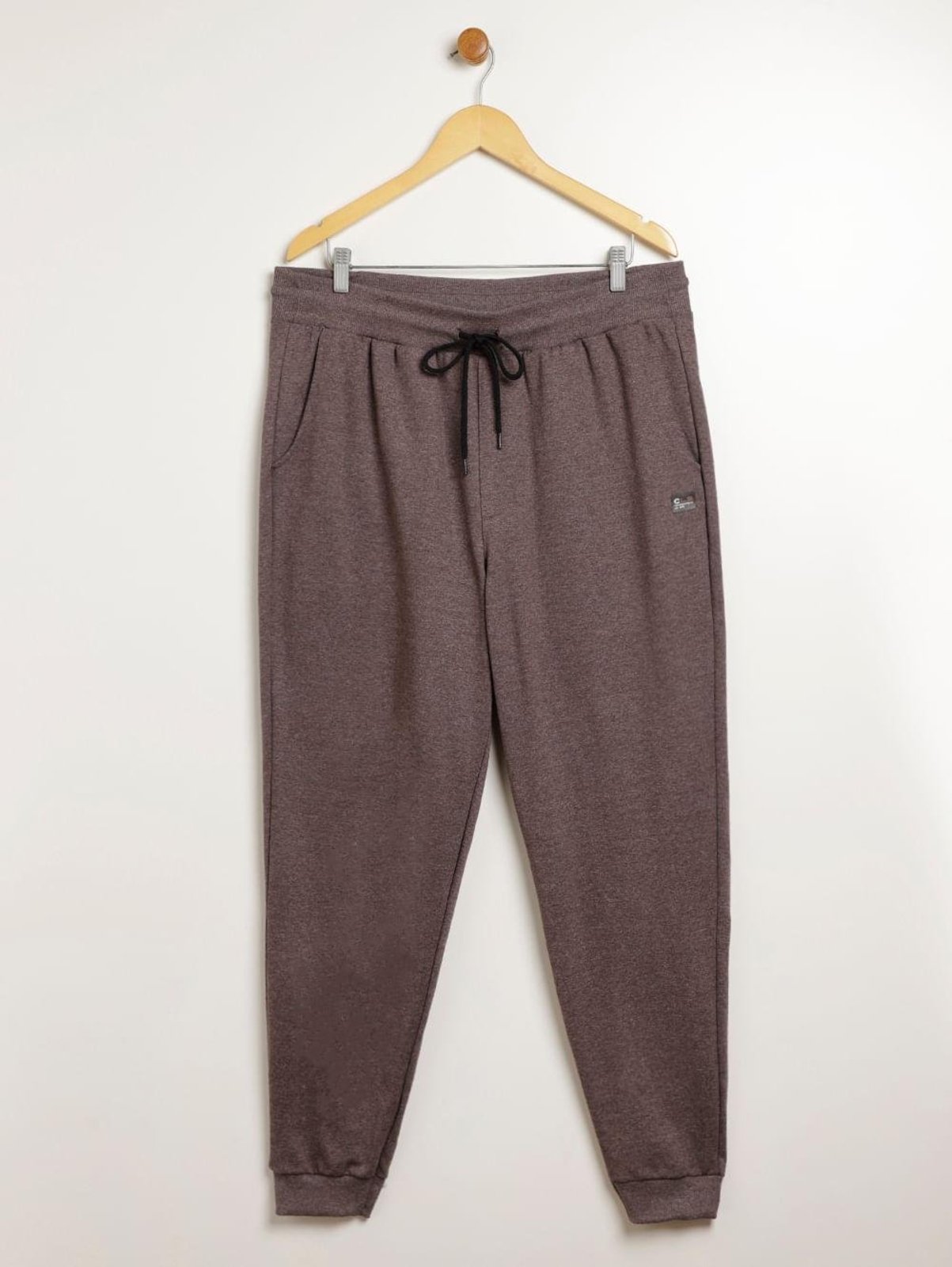 Calça Moletinho Jogger Plus Size Masculina MARROM