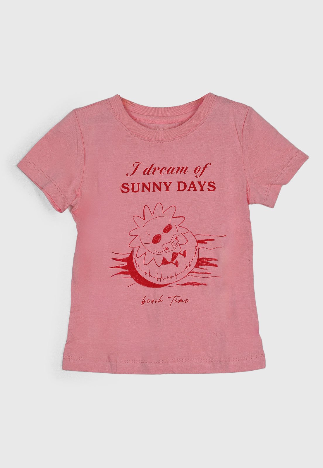 Infantil - Camiseta Hering Estampa Frontal Rosa