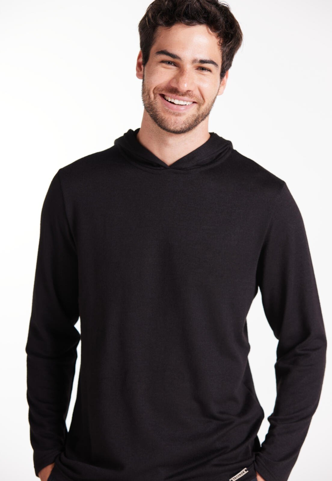 Blusa Com Capuz Malha Tricot Traymon Preto