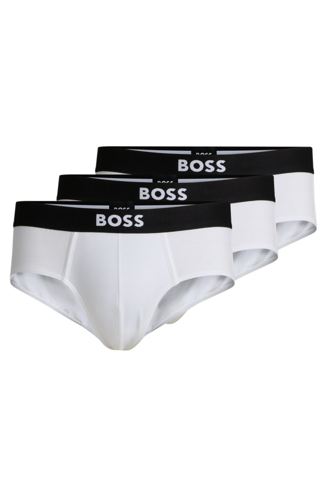 Pack De Três Cuecas De Algodão Elástico Com Logo