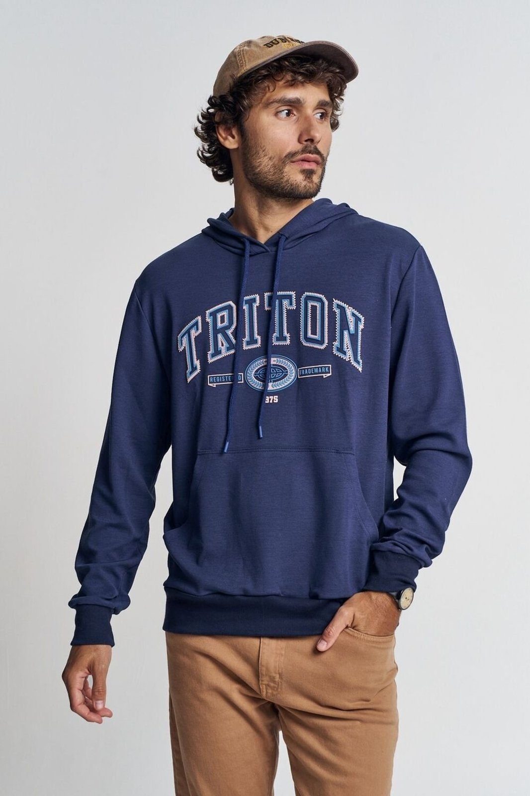 Blusão Masculino Comfy Com Estampa Triton Azul Darkness