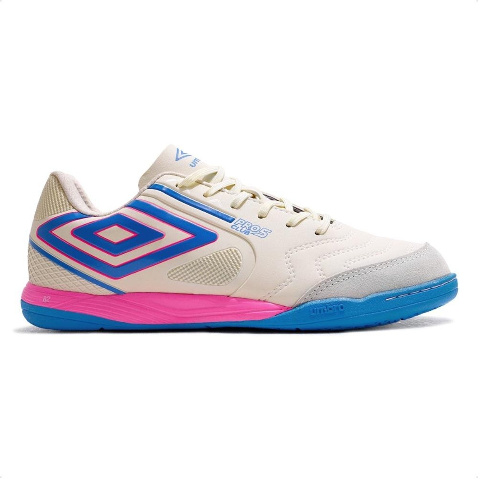 Chuteira Futsal Umbro Pro 5 Bump Club Masculina Bege