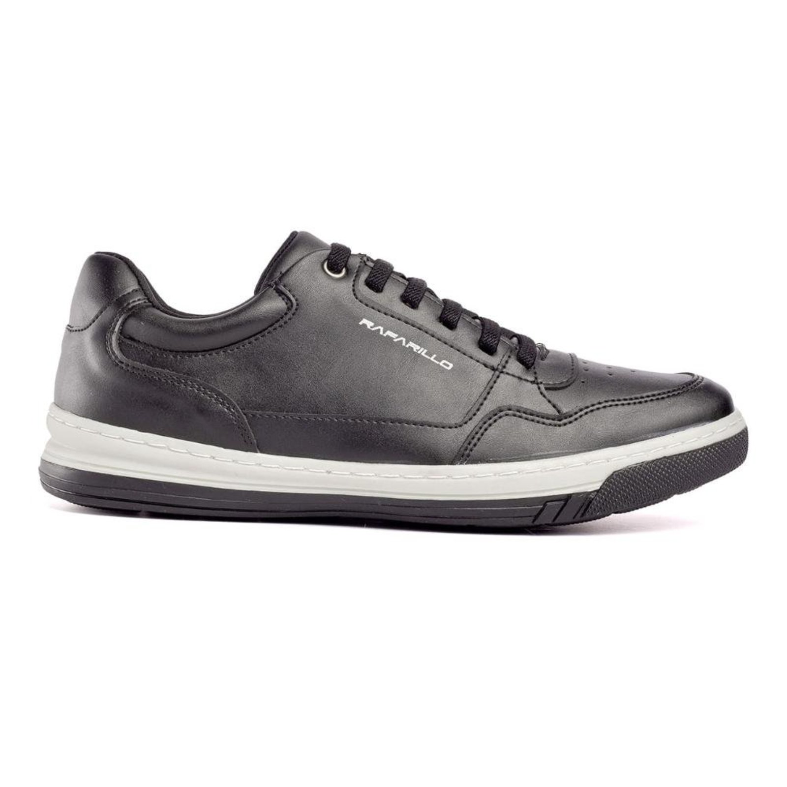 Sapatênis Neon Casual Masculino Couro Rafarillo Confortável Preto