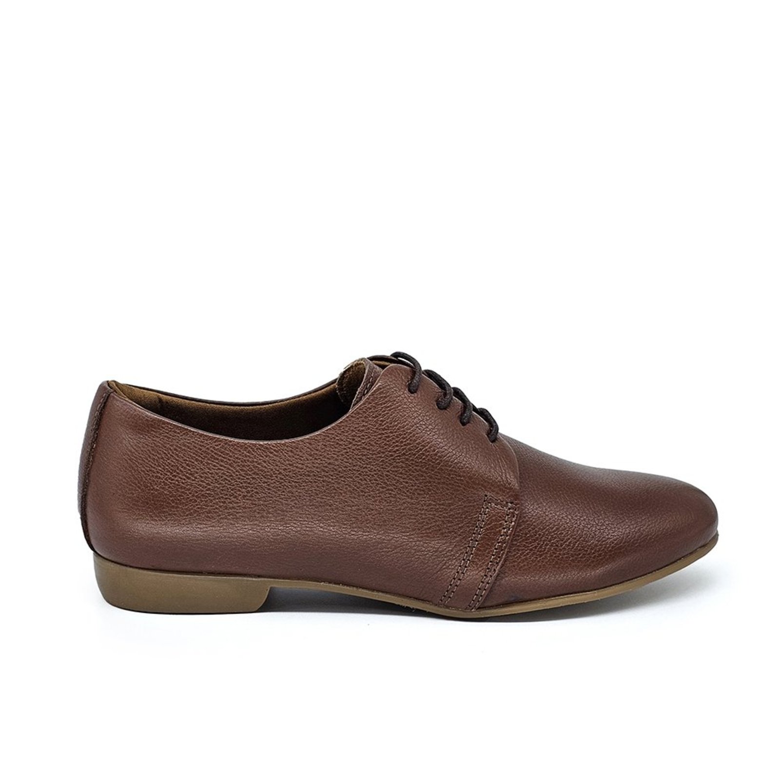 TRO010 SAPATO AMARRAR TROIAN - COURO CFT MOGNO LUSTRO