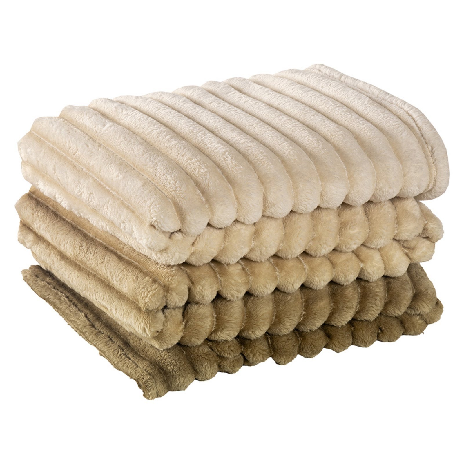 Cobertor Casa Scarpa Galaxy Queen Manta Ultrasoft Alto Relevo Degradê Super Macia – Gold – Bege