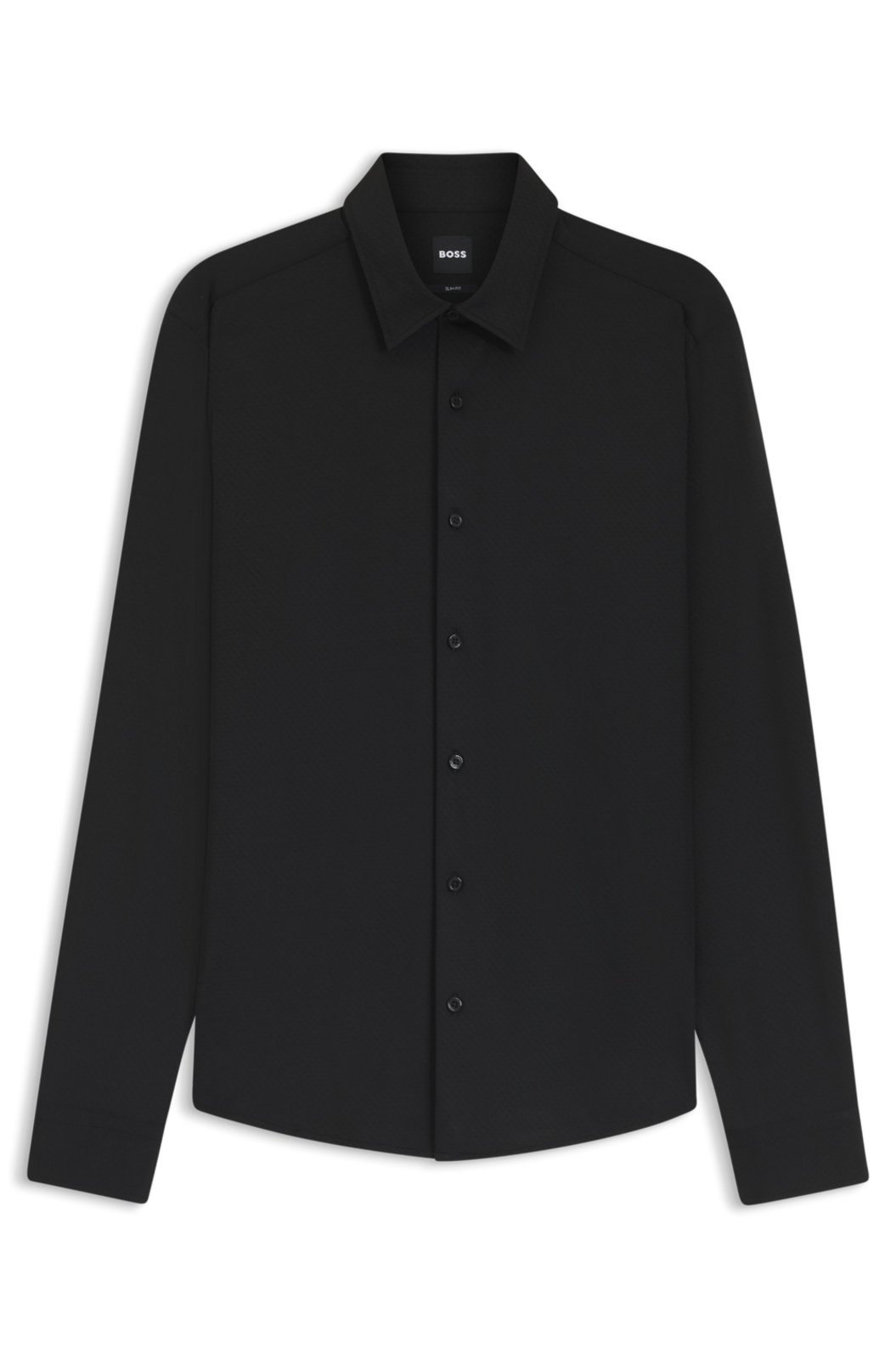 Camisa De Ajuste Slim Em Jersey Estruturado