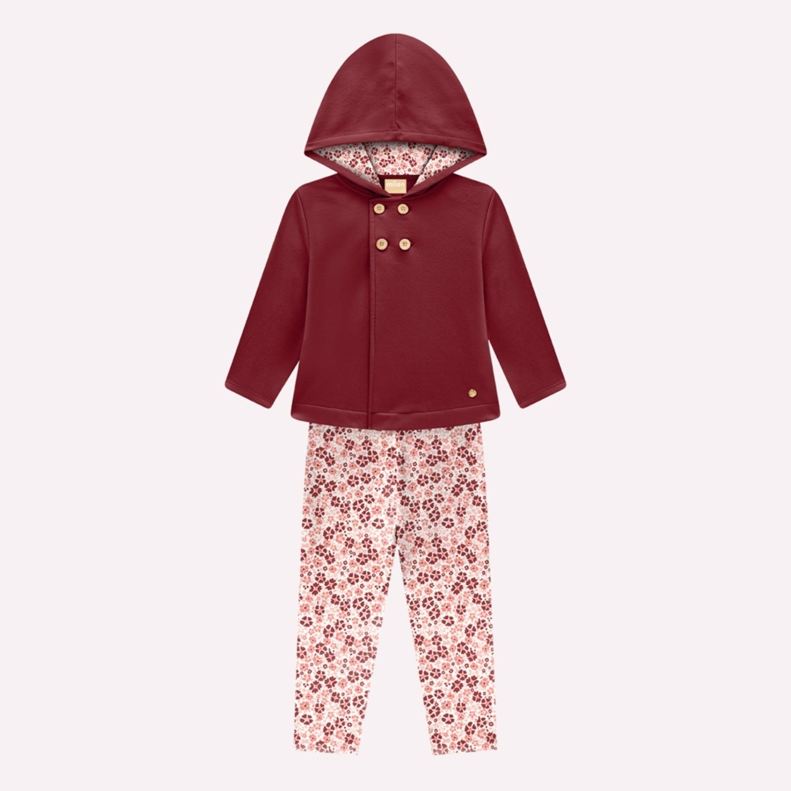 Infantil - Conjunto Menina Flores Milon