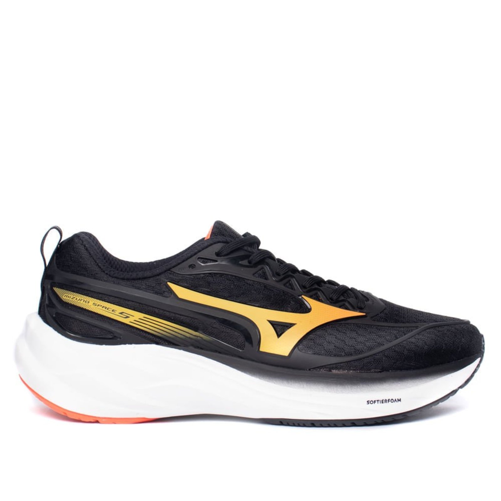Tênis Masculino Mizuno Space 5 Preto/Laranja