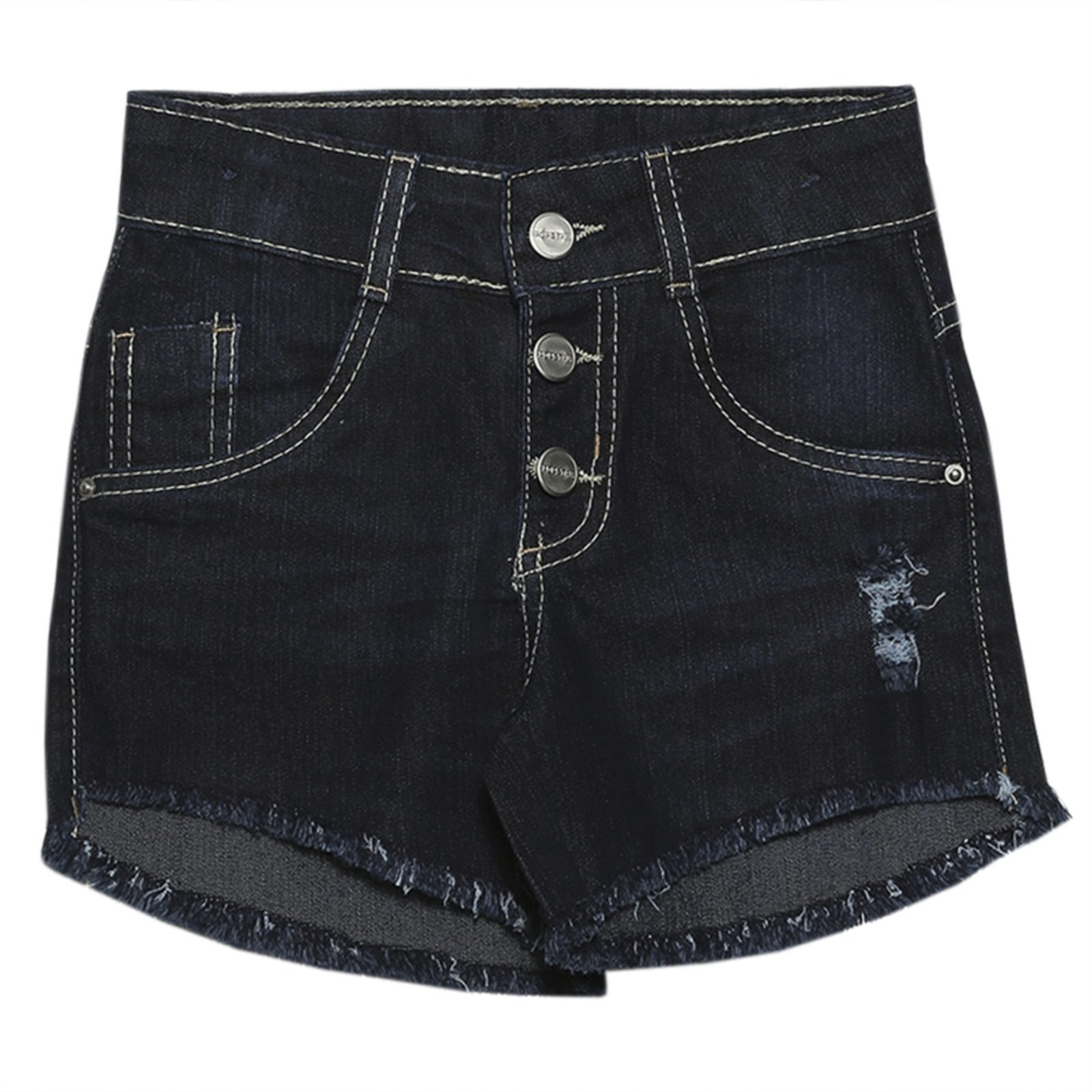 Vista 3 Infantil - Shorts Juvenil Popstar c/ Botão Jeans azul Popstar azul