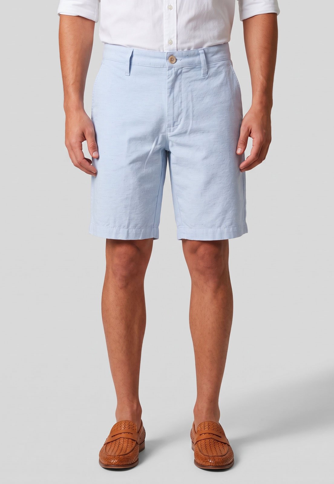 Bermuda Masculina Dudalina Reta Azul