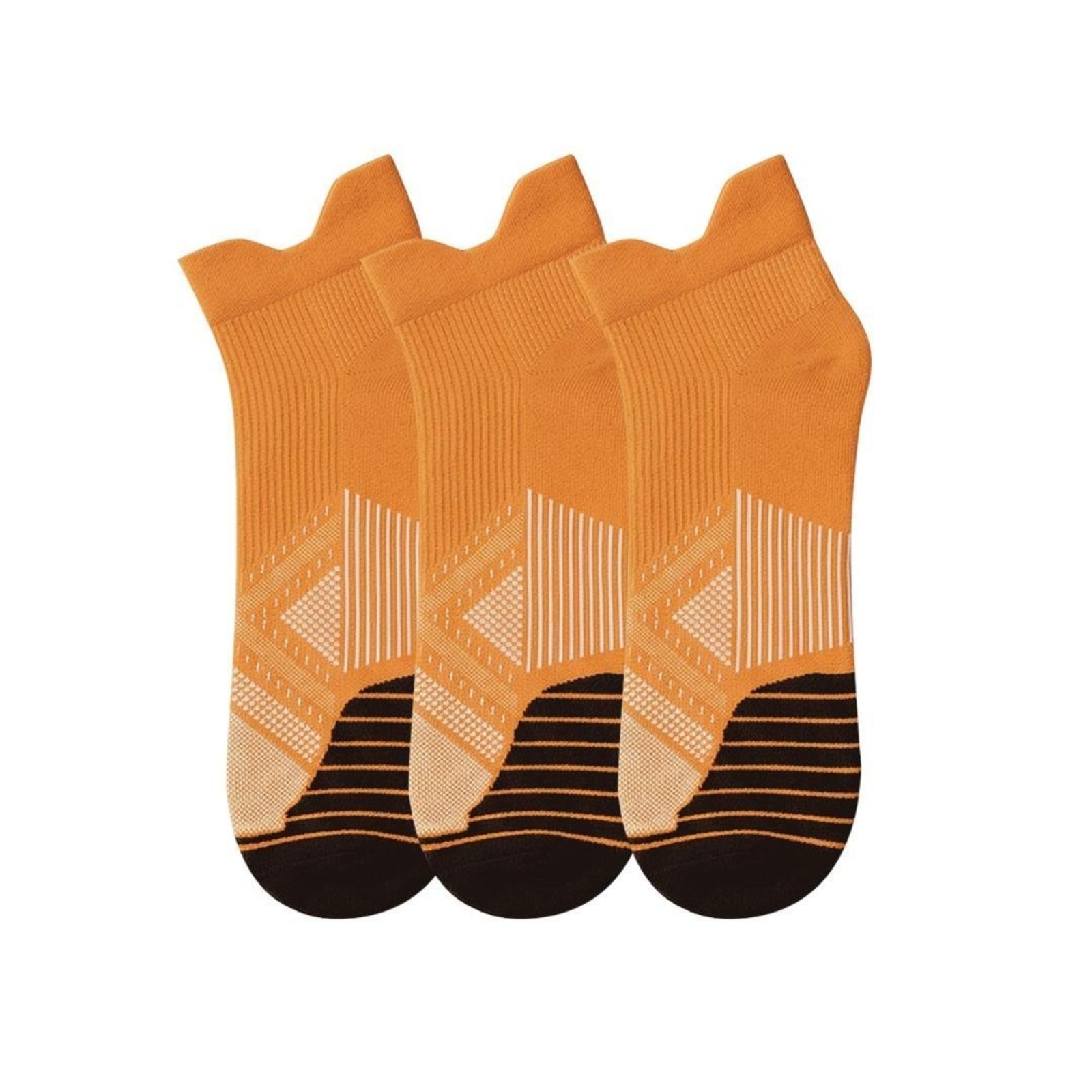 Kit 3 Pares de Meias QLC Sports Cano Curto Esportiva Laranja