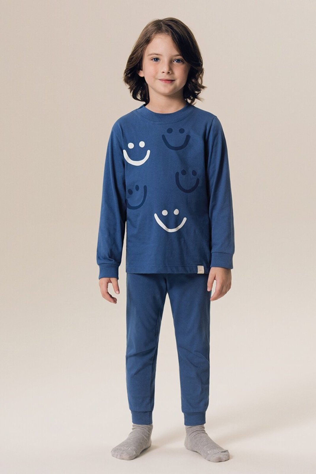 Infantil - Conjunto Menino Bugbee Homewear Camiseta Com Brilha no Escuro e Calça Malha