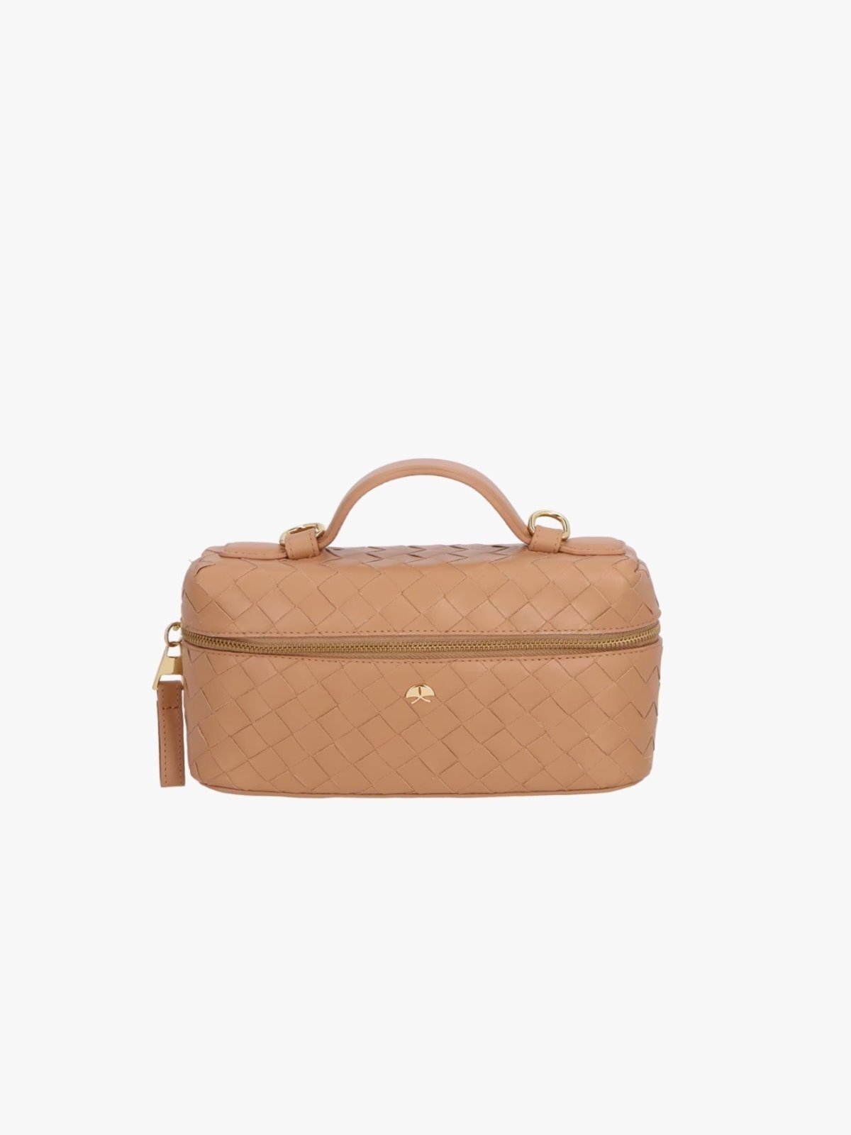 Bolsa Luiza Barcelos Vanity Média Couro Bege Tresse