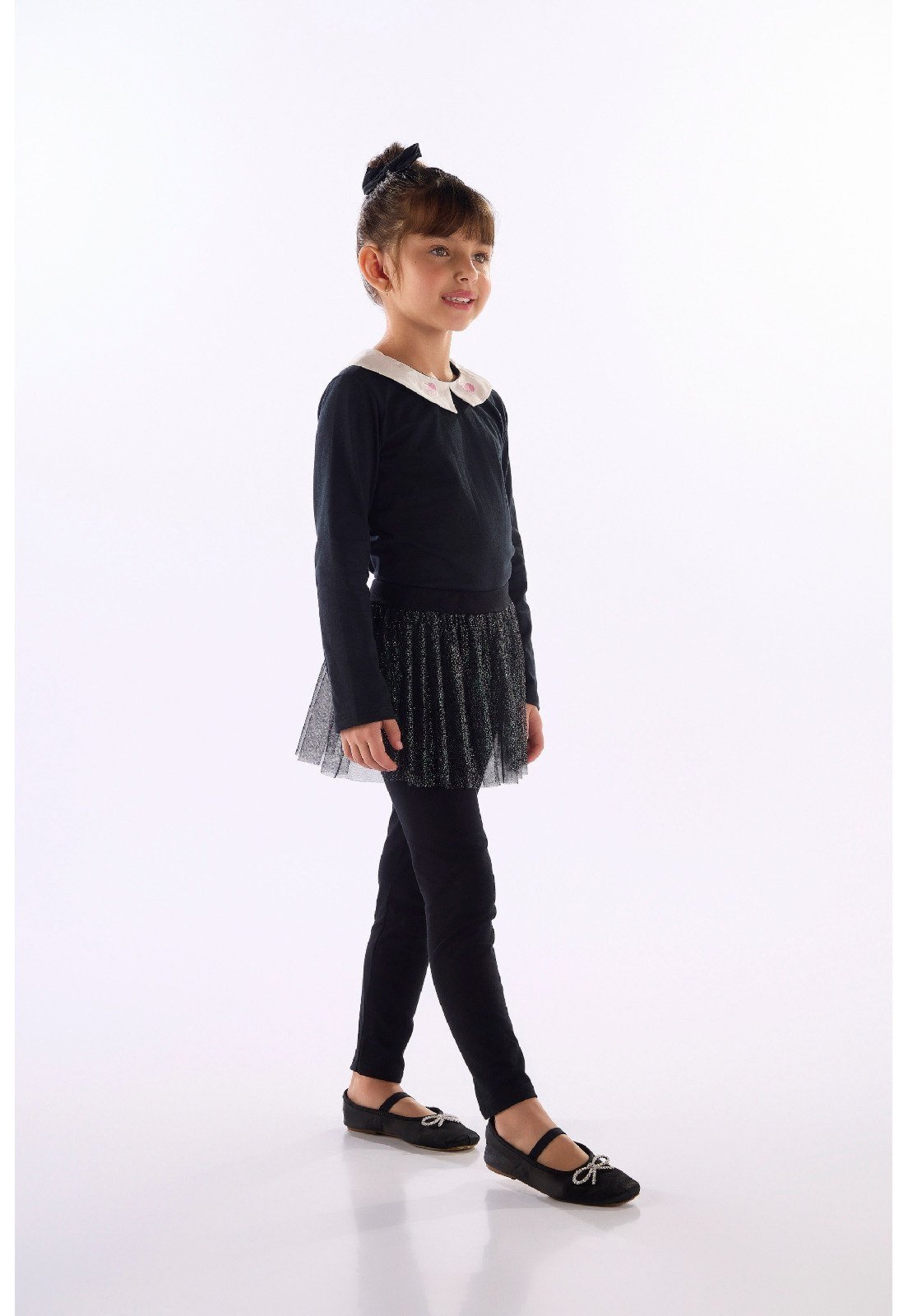 Infantil - Blusa com Gola Coração Quimby Branco