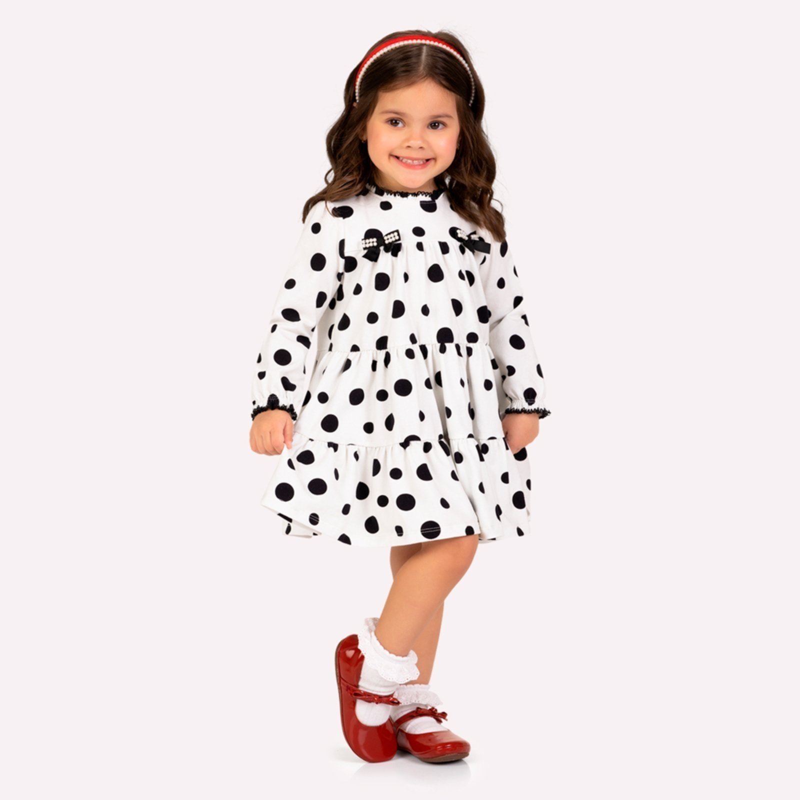 Infantil - Vestido Menina Póas Milon