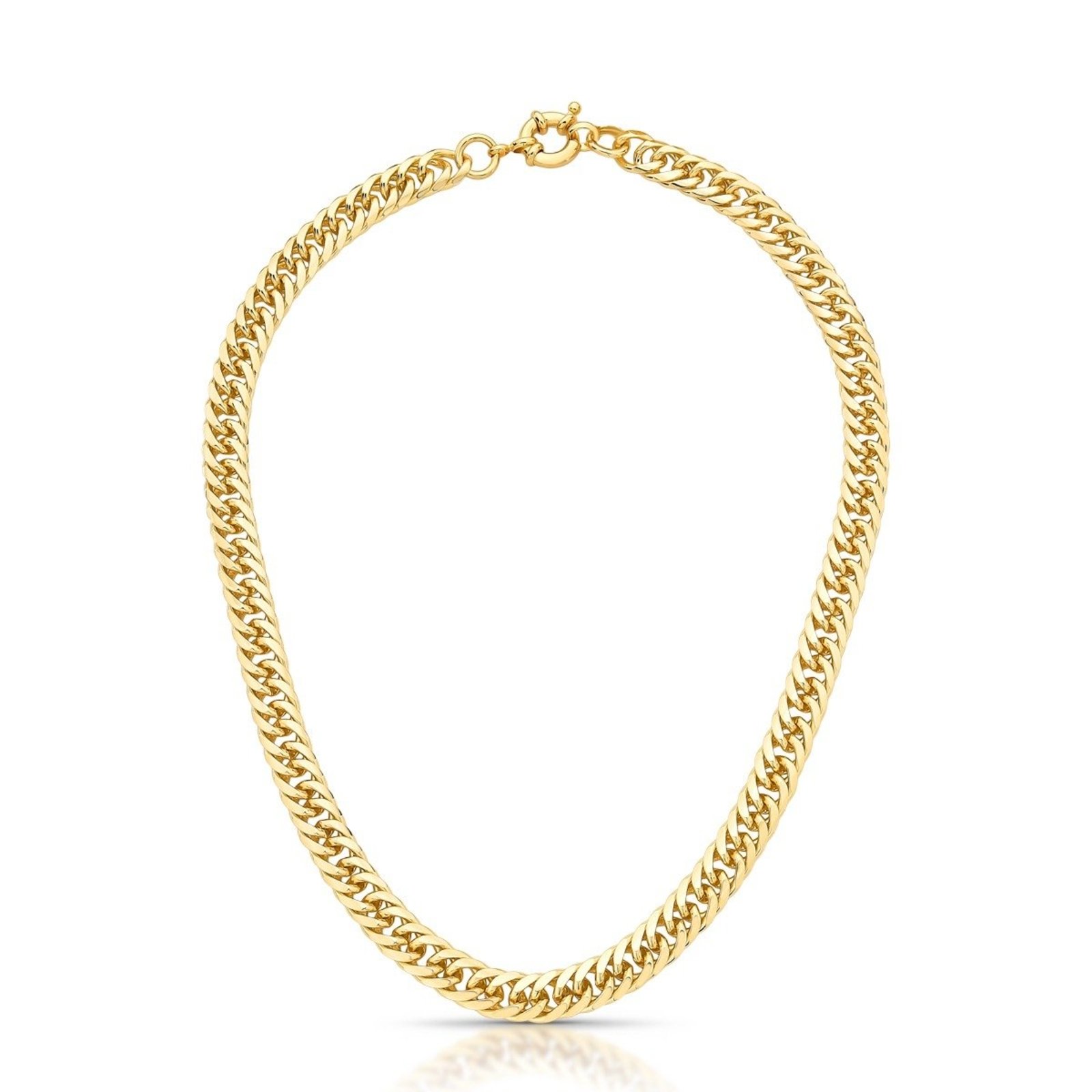 Infantil - Colar Elos Groumet Liso Semijoia Banhada a Ouro 18K Ania Store