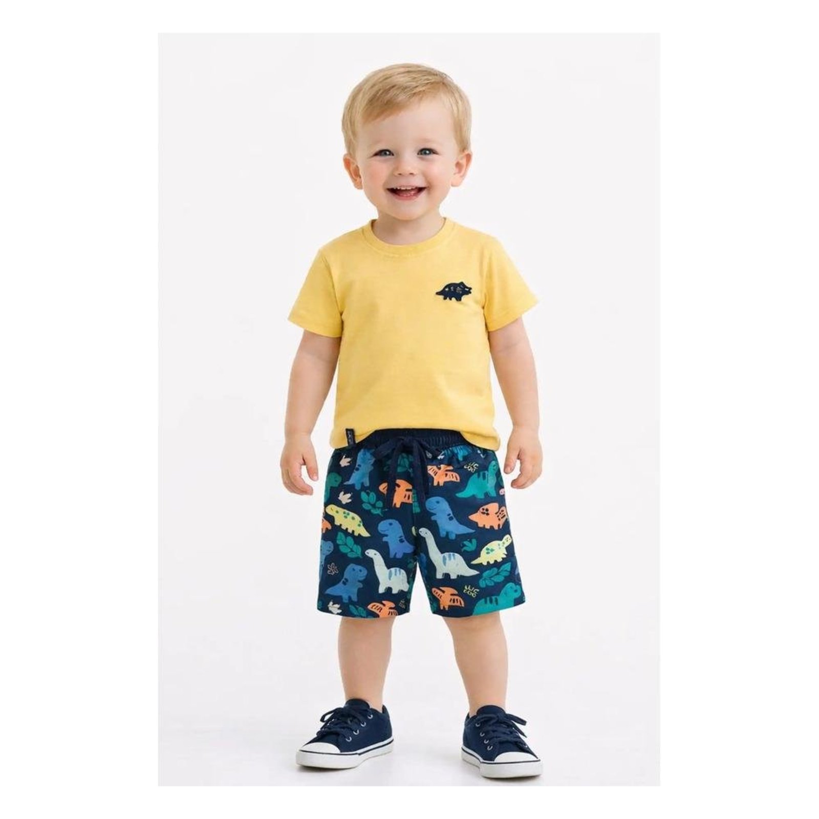Infantil - Conjunto Menino Estampado Lucboo 1 Amarelo