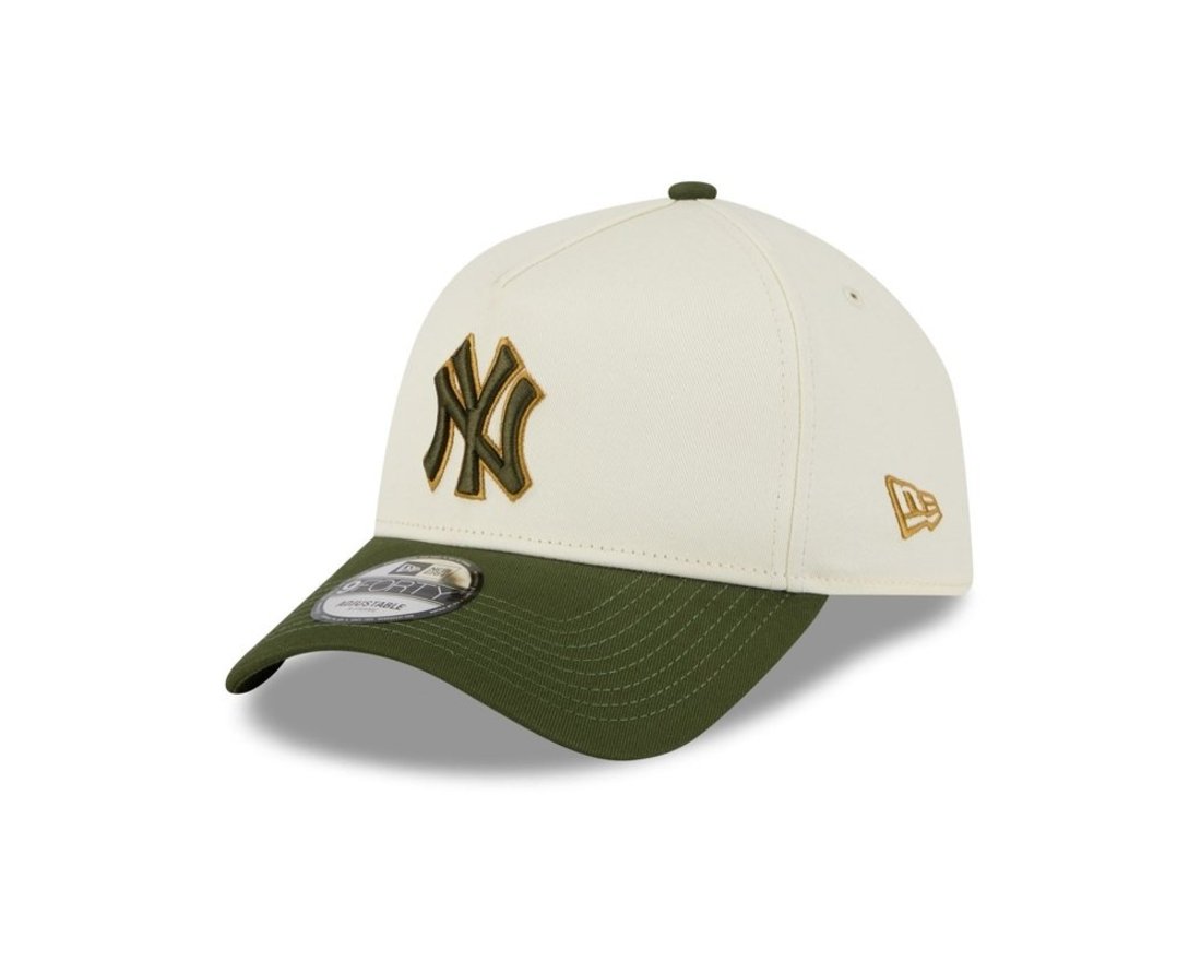 Bone New Era MLB 9FORTY A-FRAME SNAPBACK New York Yankees Off White