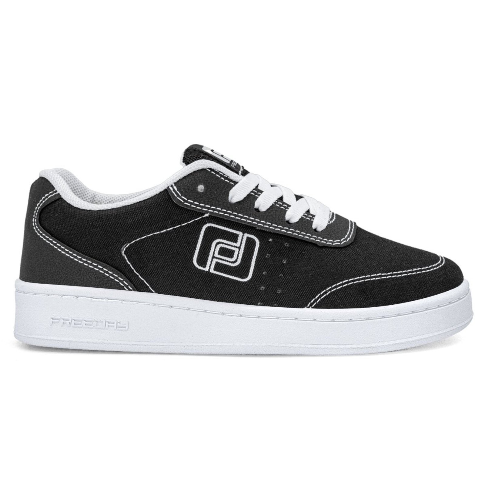 Tênis Freeday Blend Canvas Unissex | Preto Branco Preto