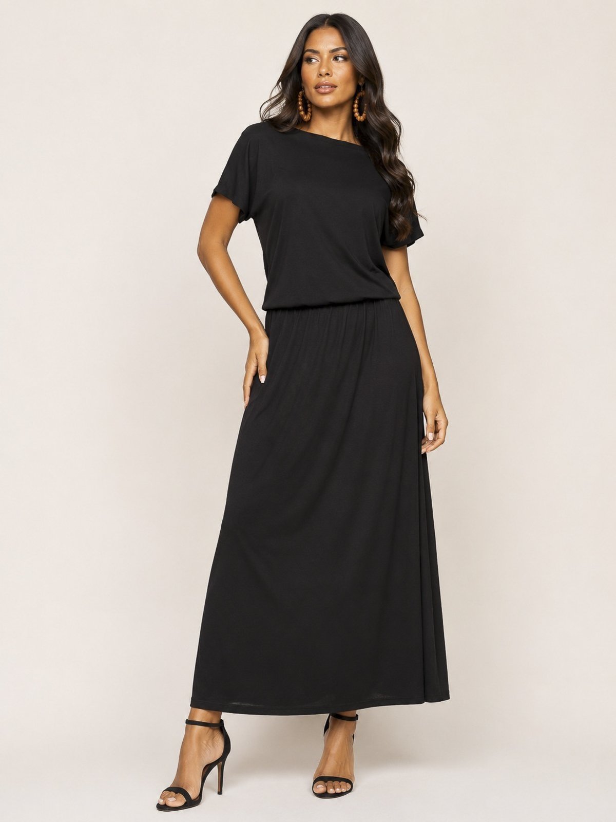 Vestido Longo Cabanafree Morcego preto