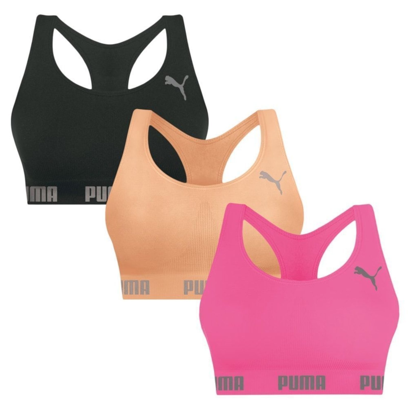 Kit 3 Tops Puma Nadador Sem Costura Feminino – Rosa – puma