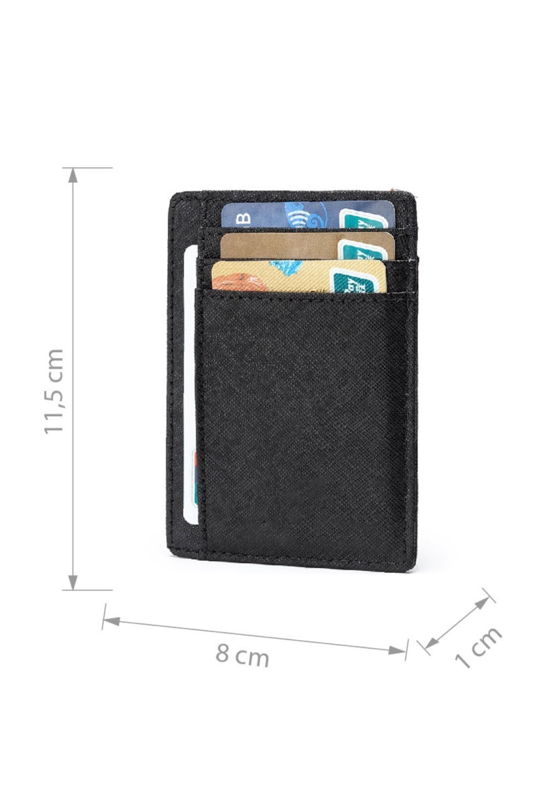 Vista 3 Carteira Masculina Crosswave Pu Porta Cartões 11.5cm Crossgear preto Crossgear preto