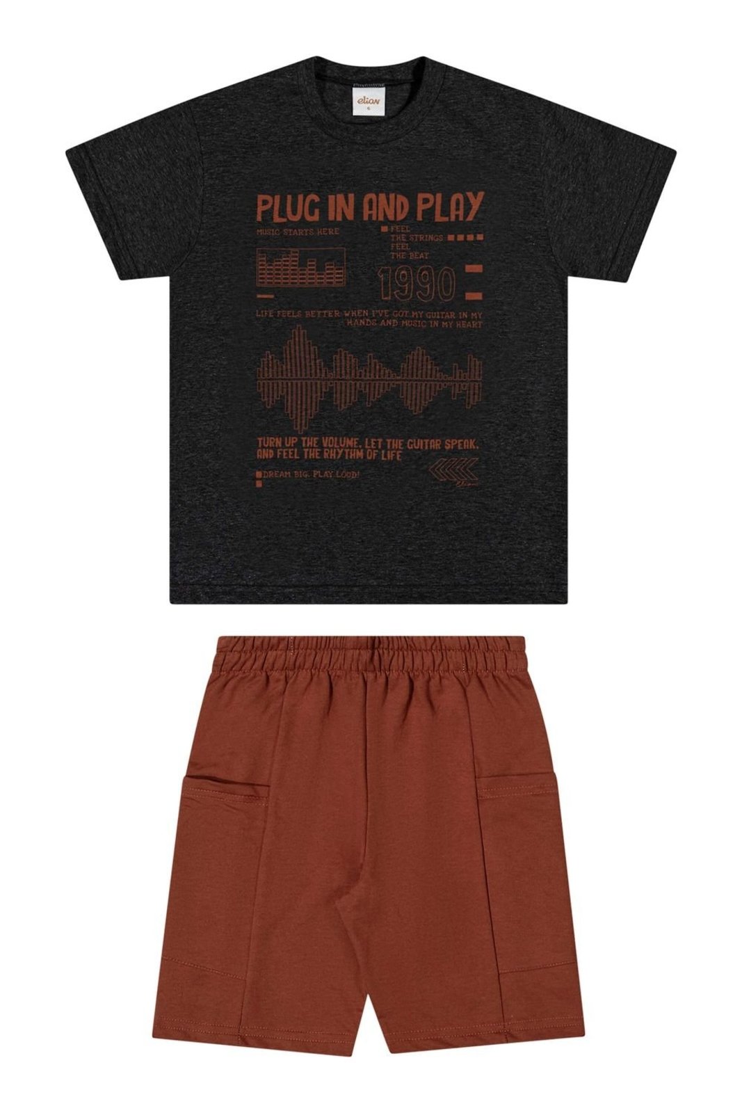 Infantil - Conjunto Menino Music Elian Preto