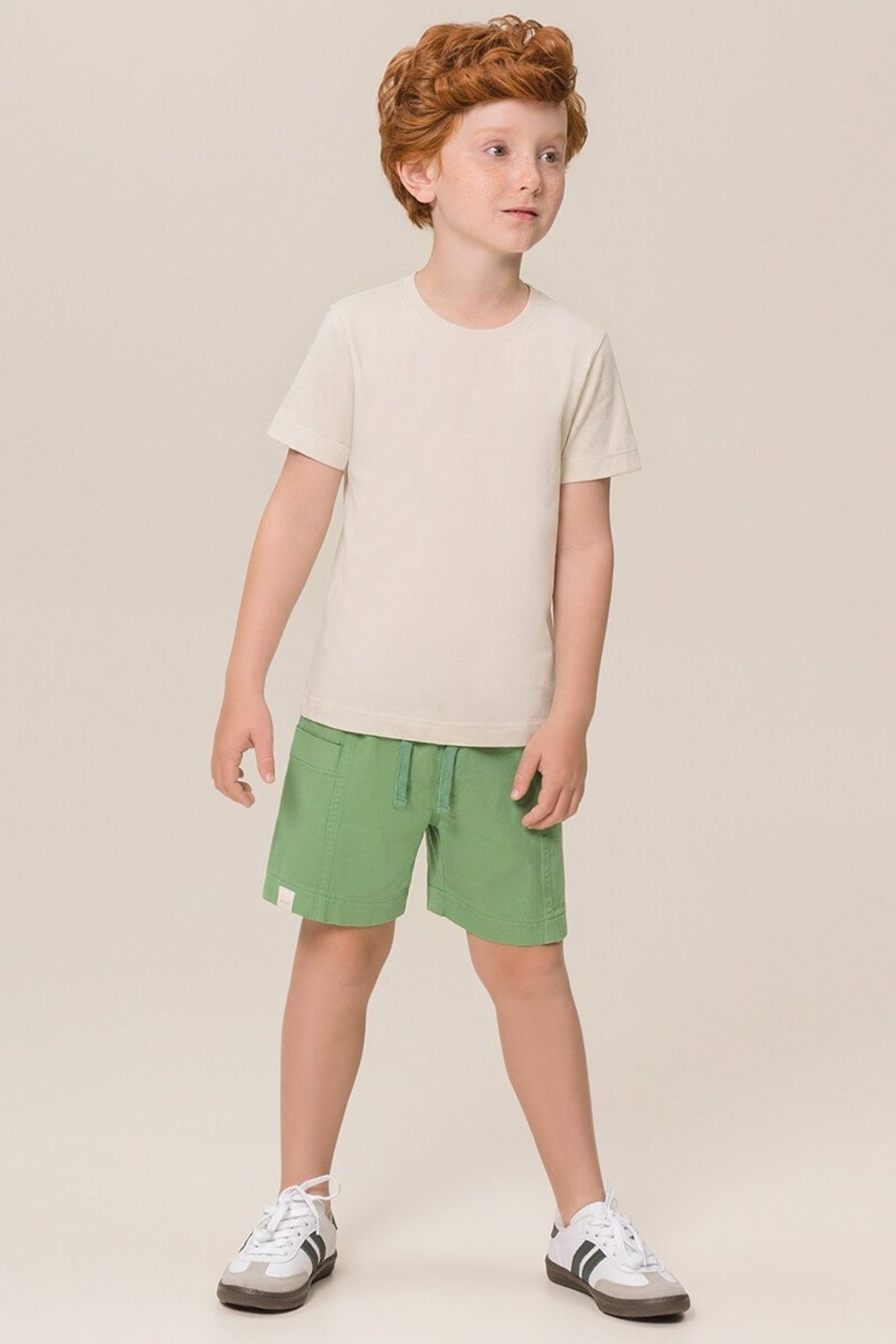 Infantil - Conjunto Bugbee Camiseta Meia Malha Bermuda Sarja