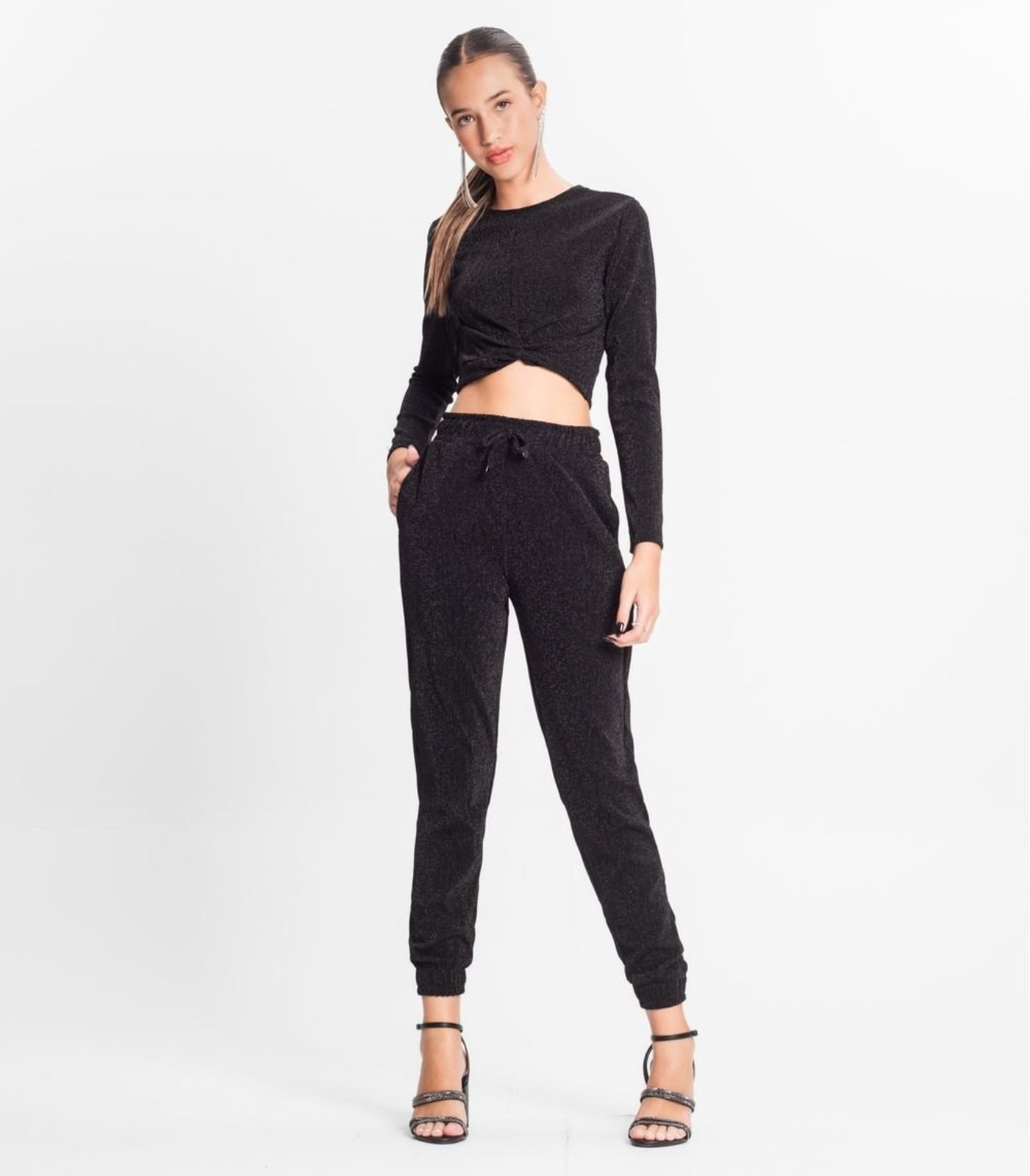 Infantil – Calça Jogger Juvenil Feminina Minty Preto