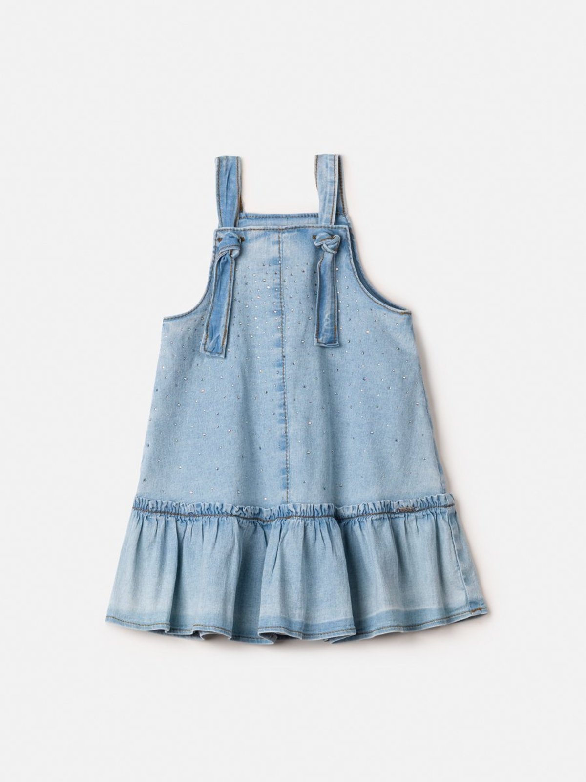 Infantil - Vestido Baby Jeans com Strass