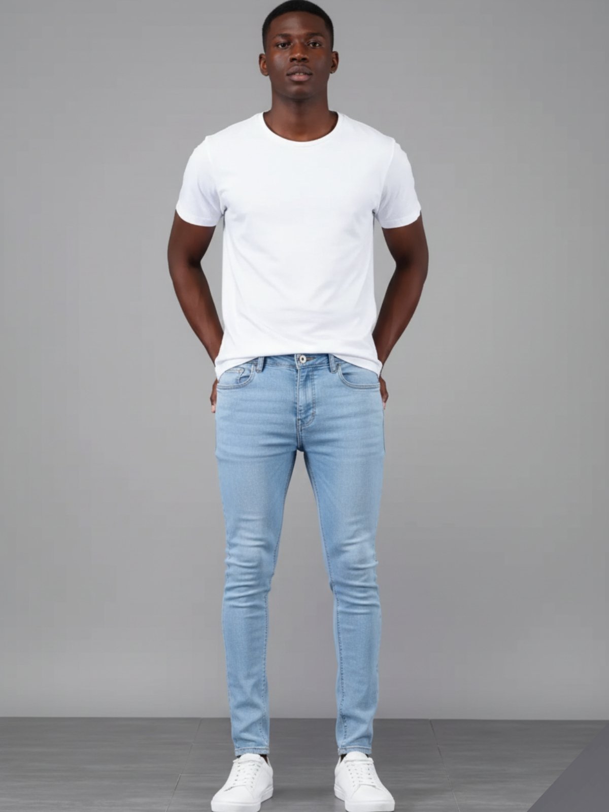 Calça Jeans Masculina 5 Estilos Azul Claro Básica e Confortável