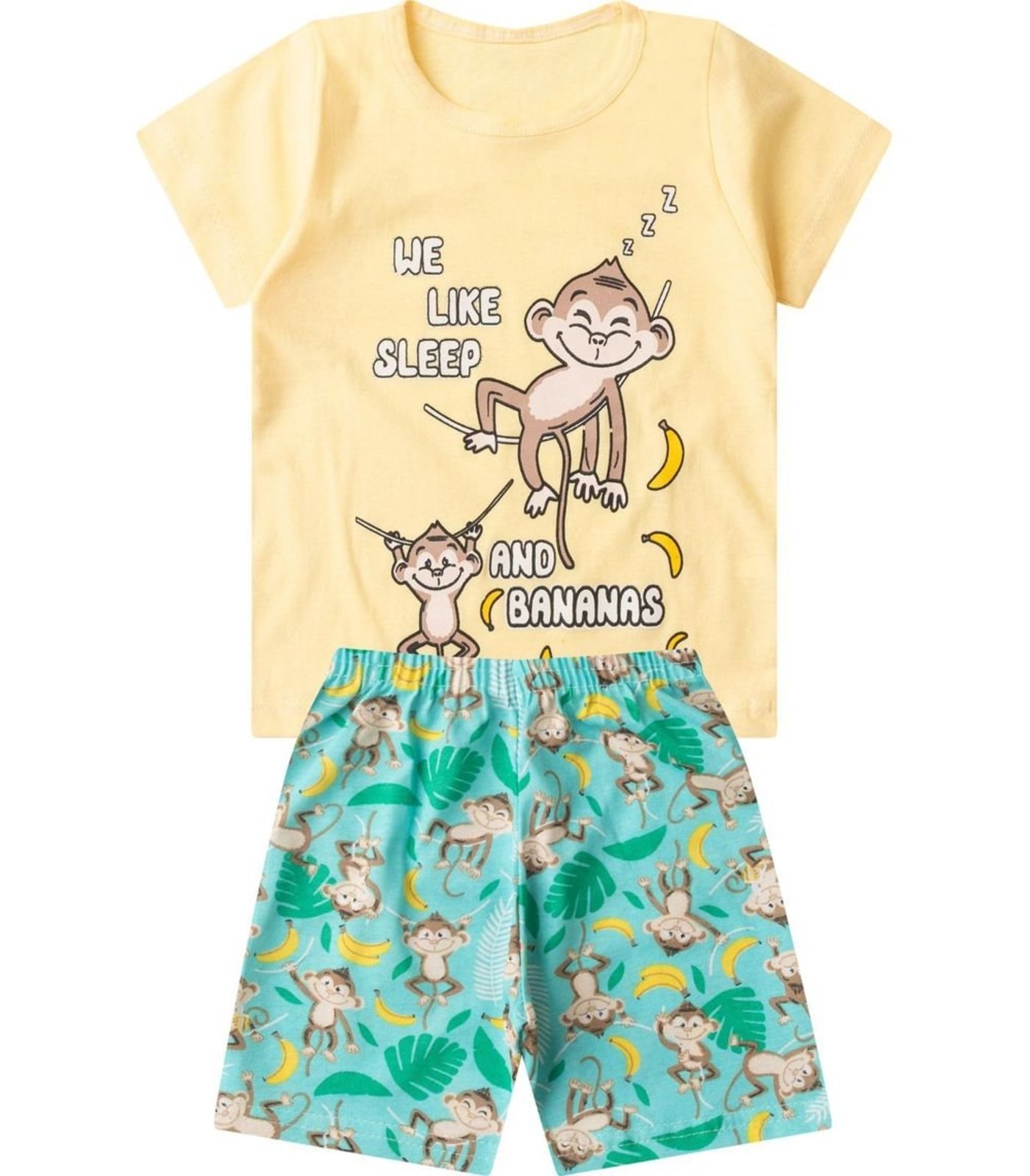 Pijama Masculino Brilha No Escuro Kappes Amarelo