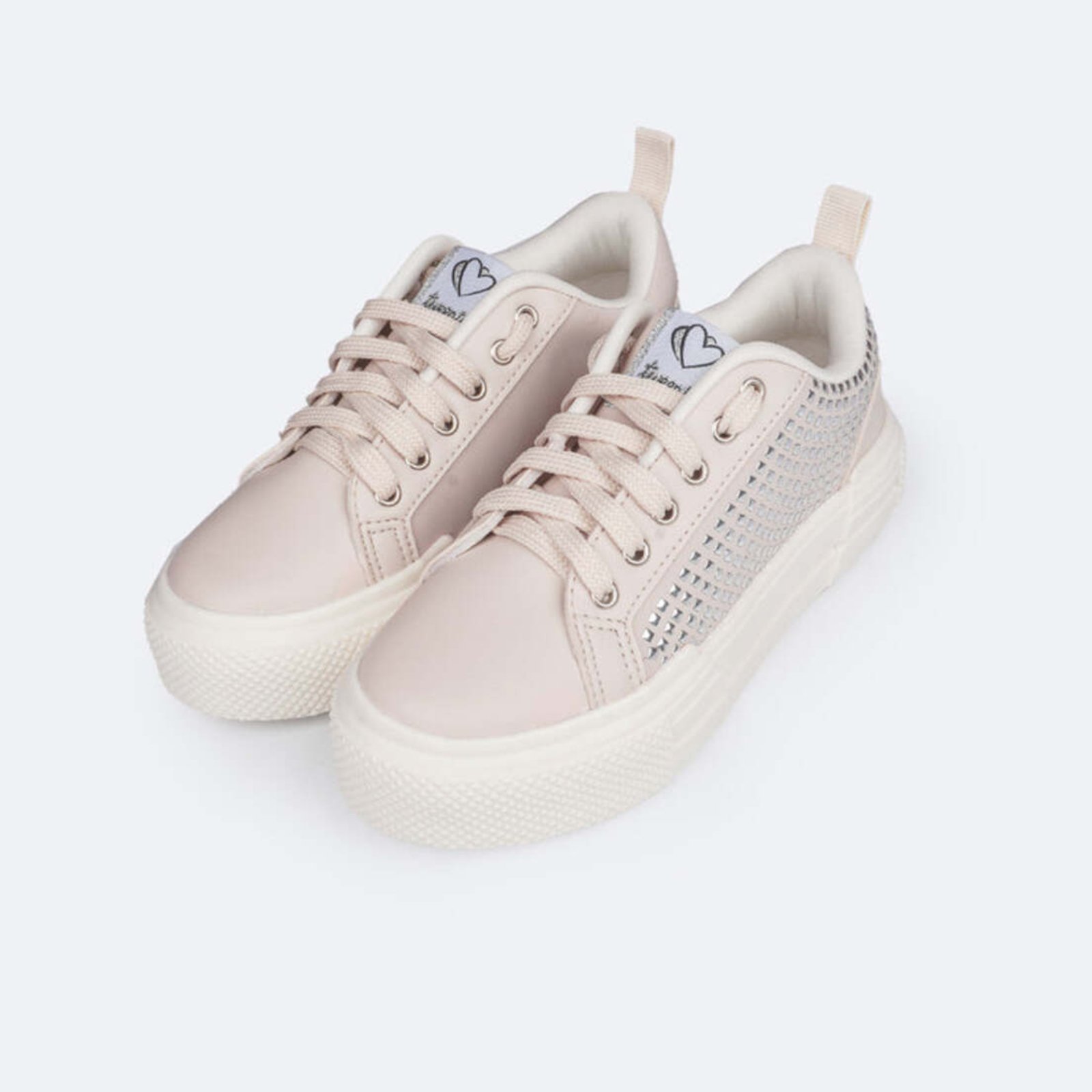 Vista 2 Infantil - Tênis Feminino Tweenie Space Sintético Tachas 38 PKT nude PKT nude