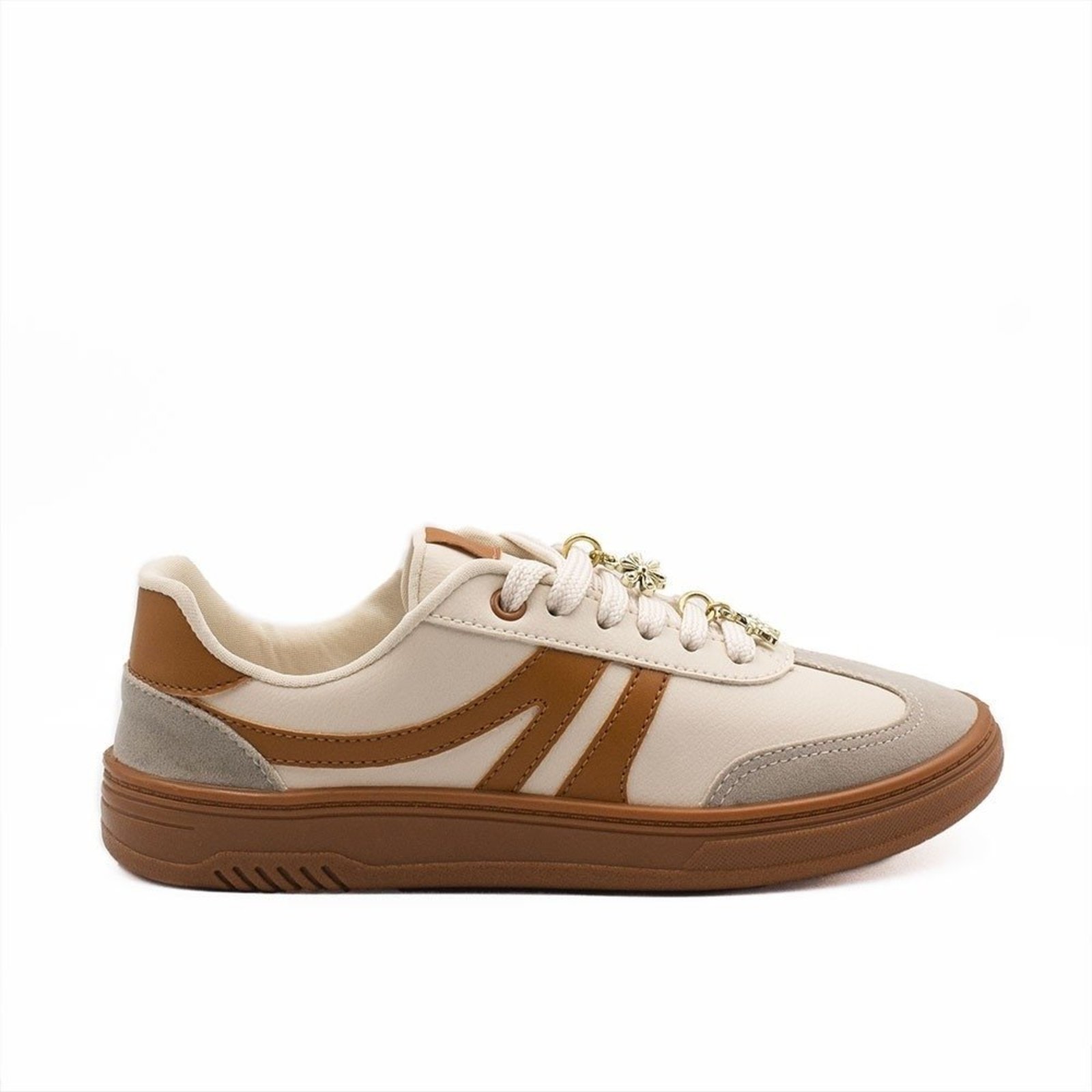 Tênis Zatta Casual Pingente Pietra Caramelo