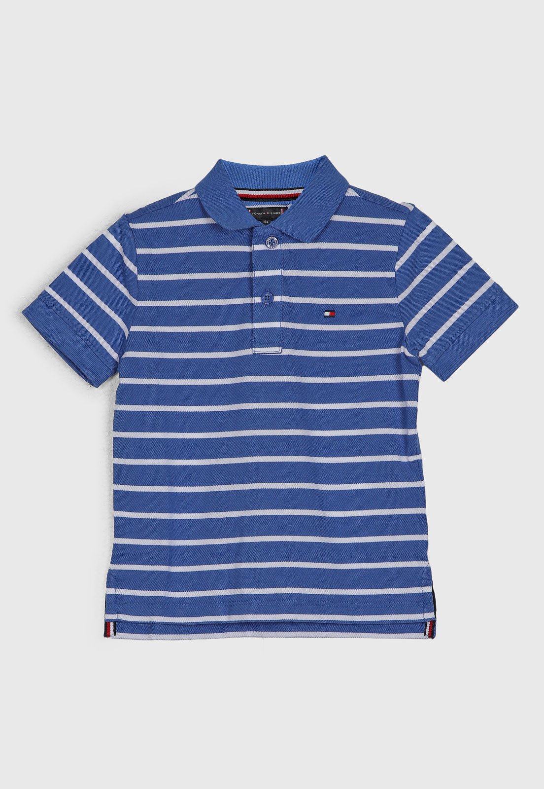 Infantil - Camisa Polo Tommy Hilfiger Listrada Azul